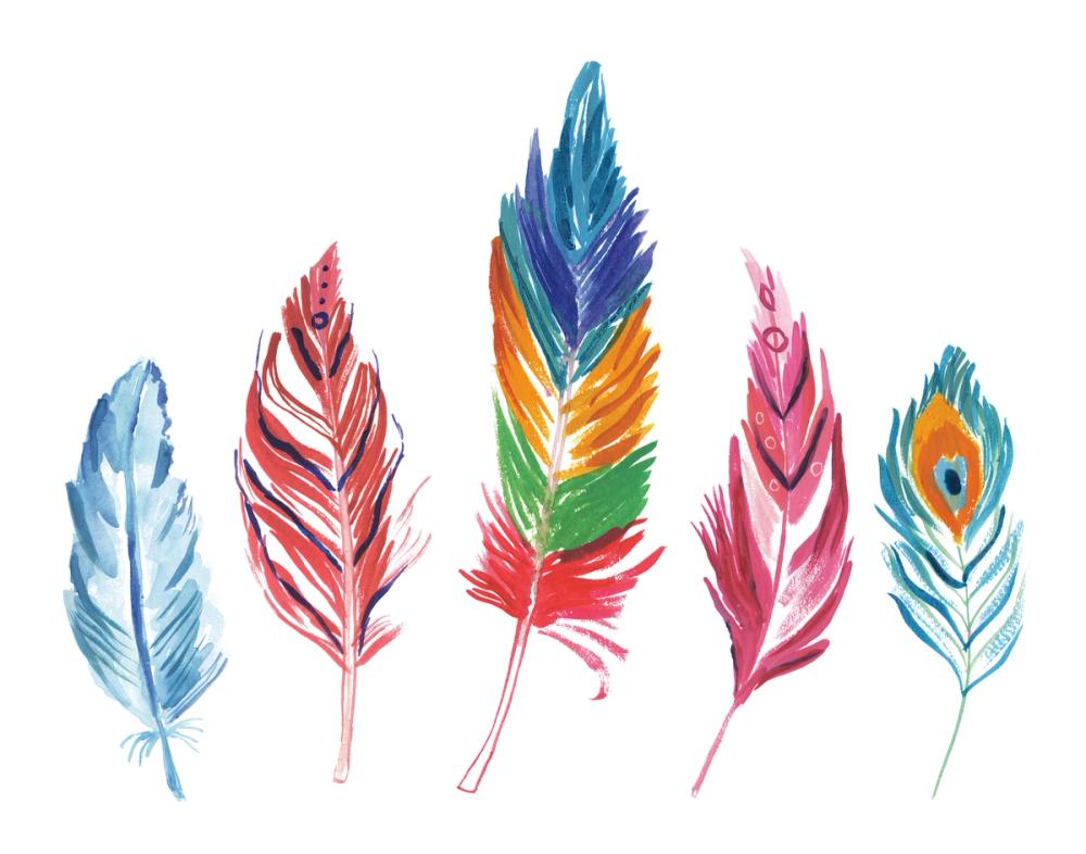 Rainbow Feathers IV