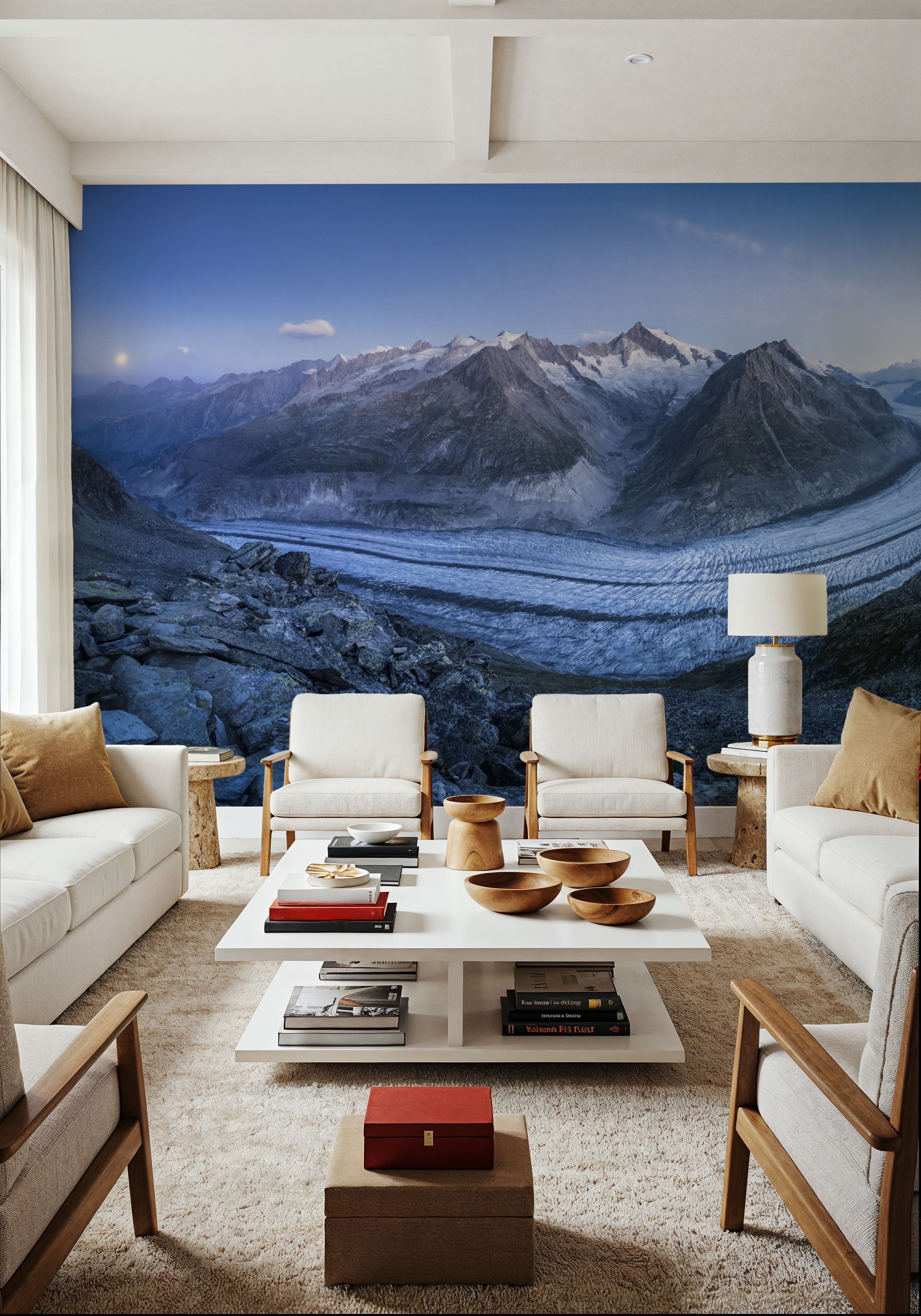 Aletsch Glacier Moon