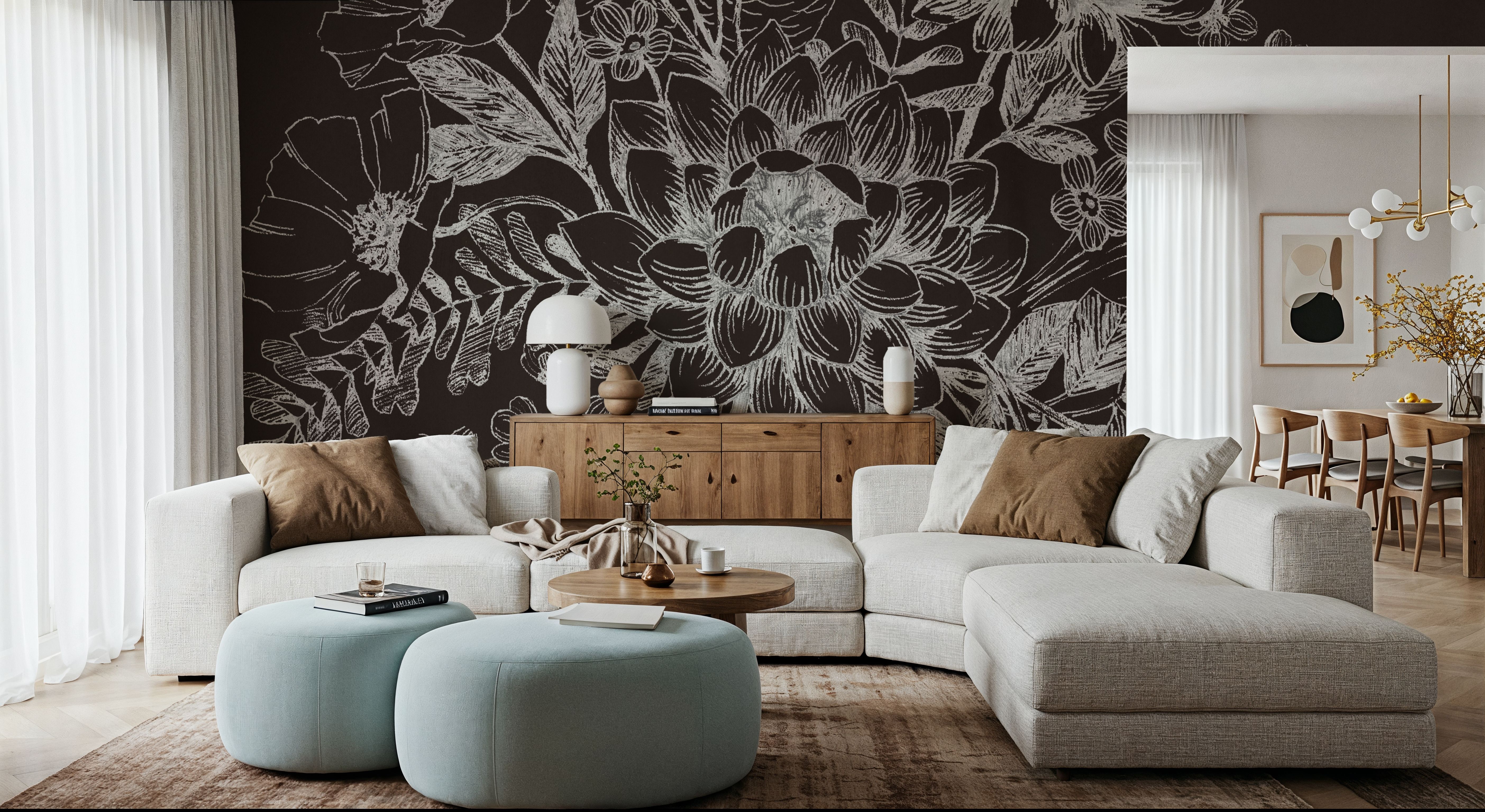 Flora Toile VIII Dark