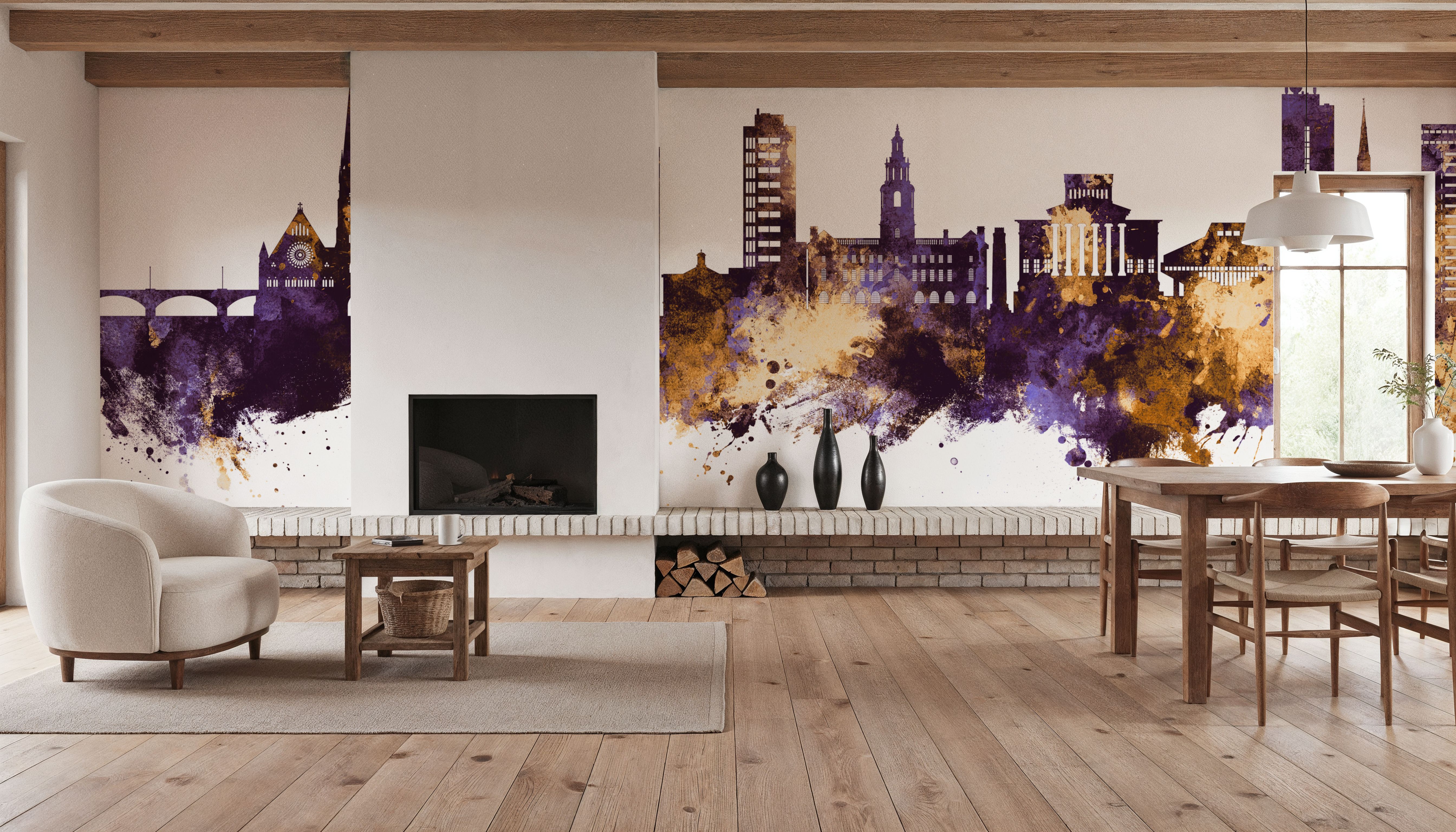 Preston England Skyline Purple & Gold