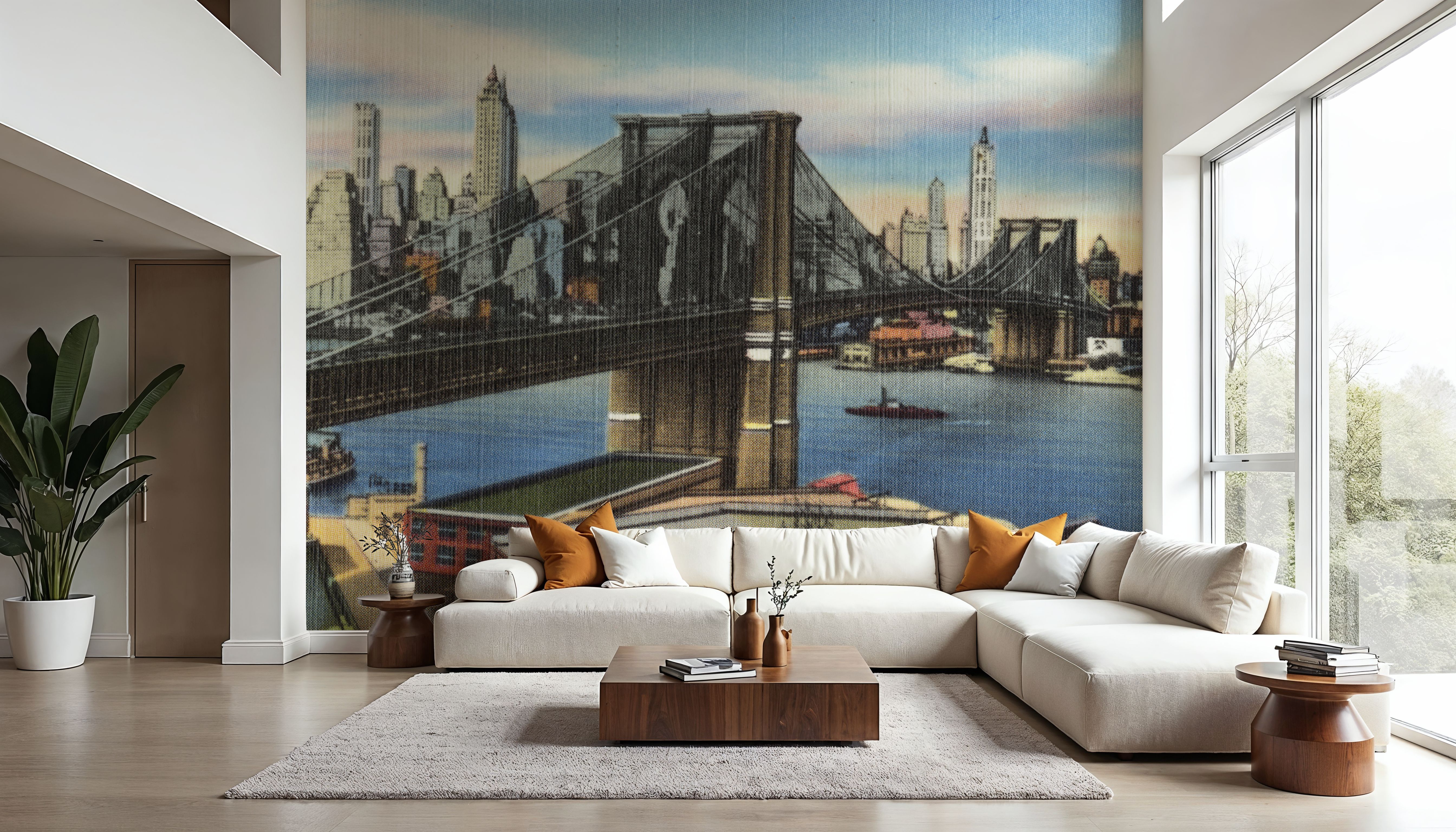 Greetings from Brooklyn Bridge - Screenprint Postcard