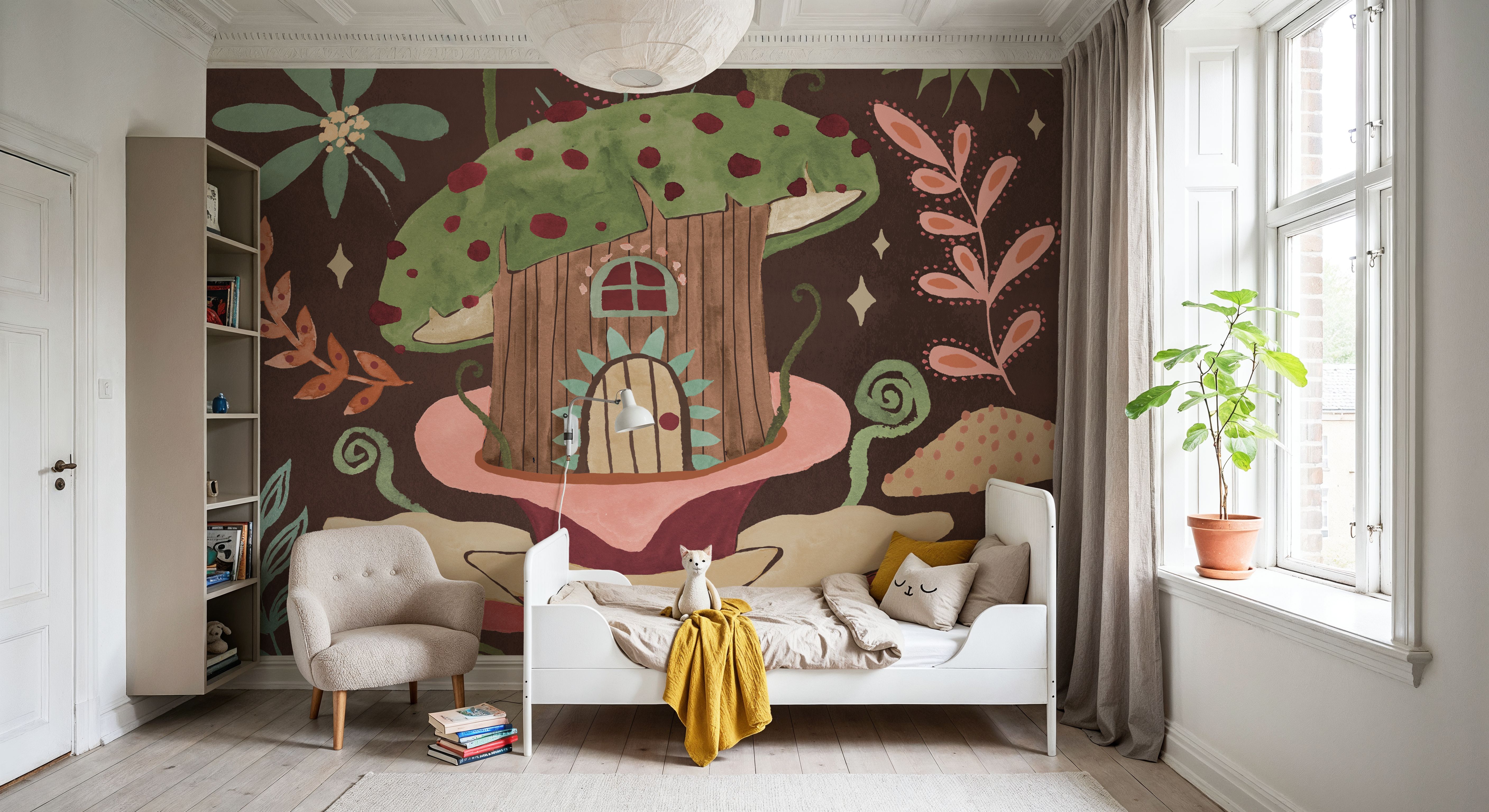 Floralscape Fairies IV Dark, Papier peint