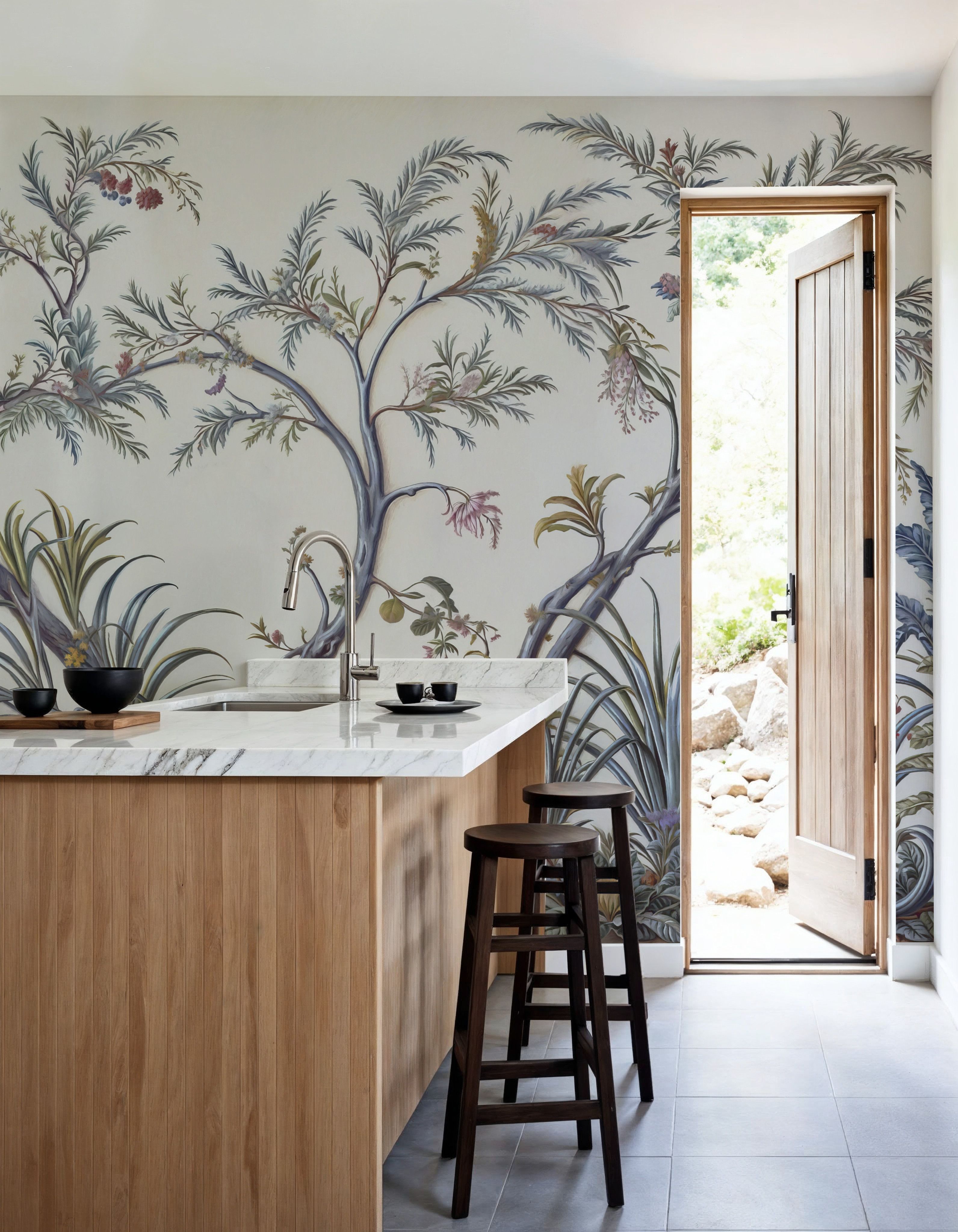 Intricate Garden, Blue & Yellow