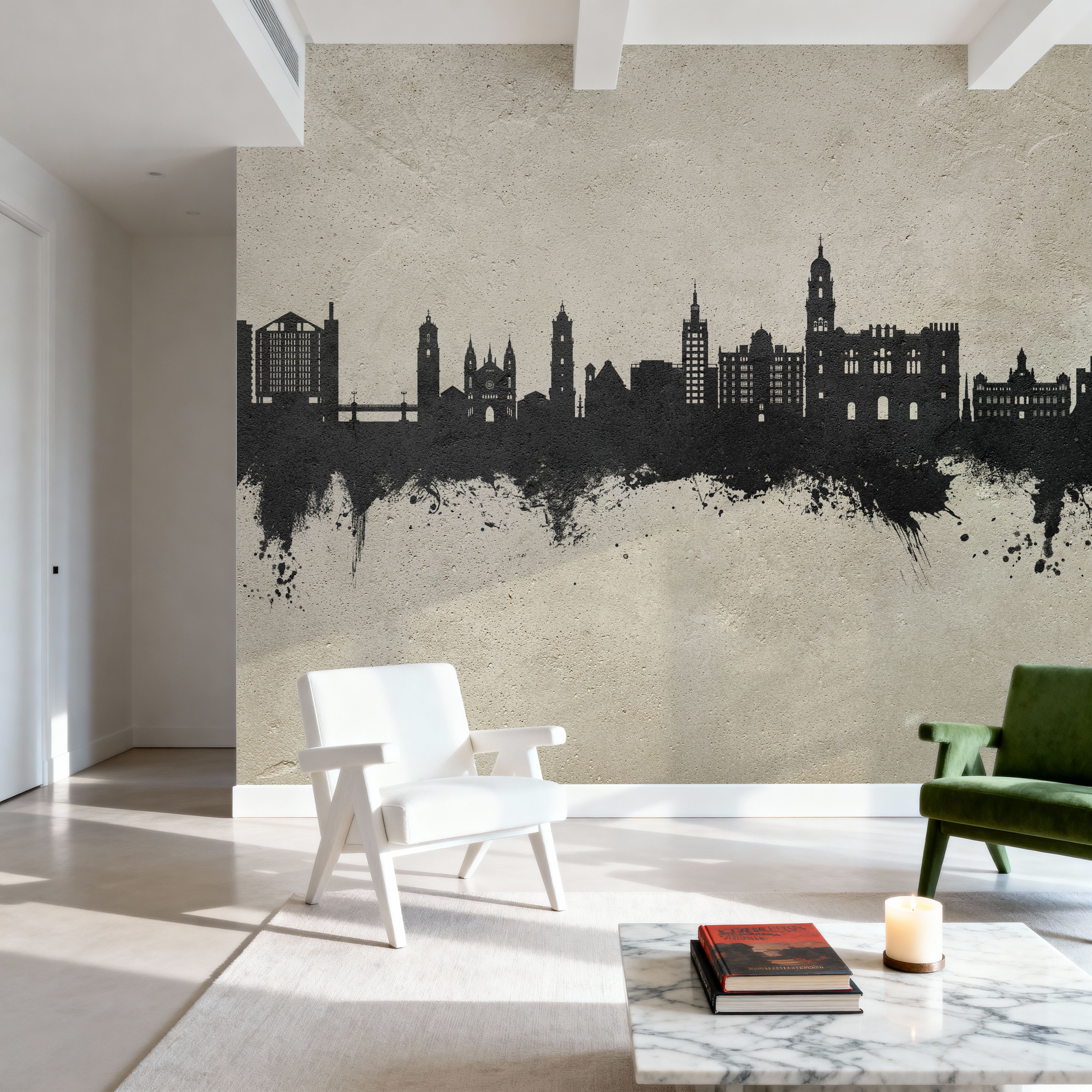 Málaga Spain Skyline Concrete