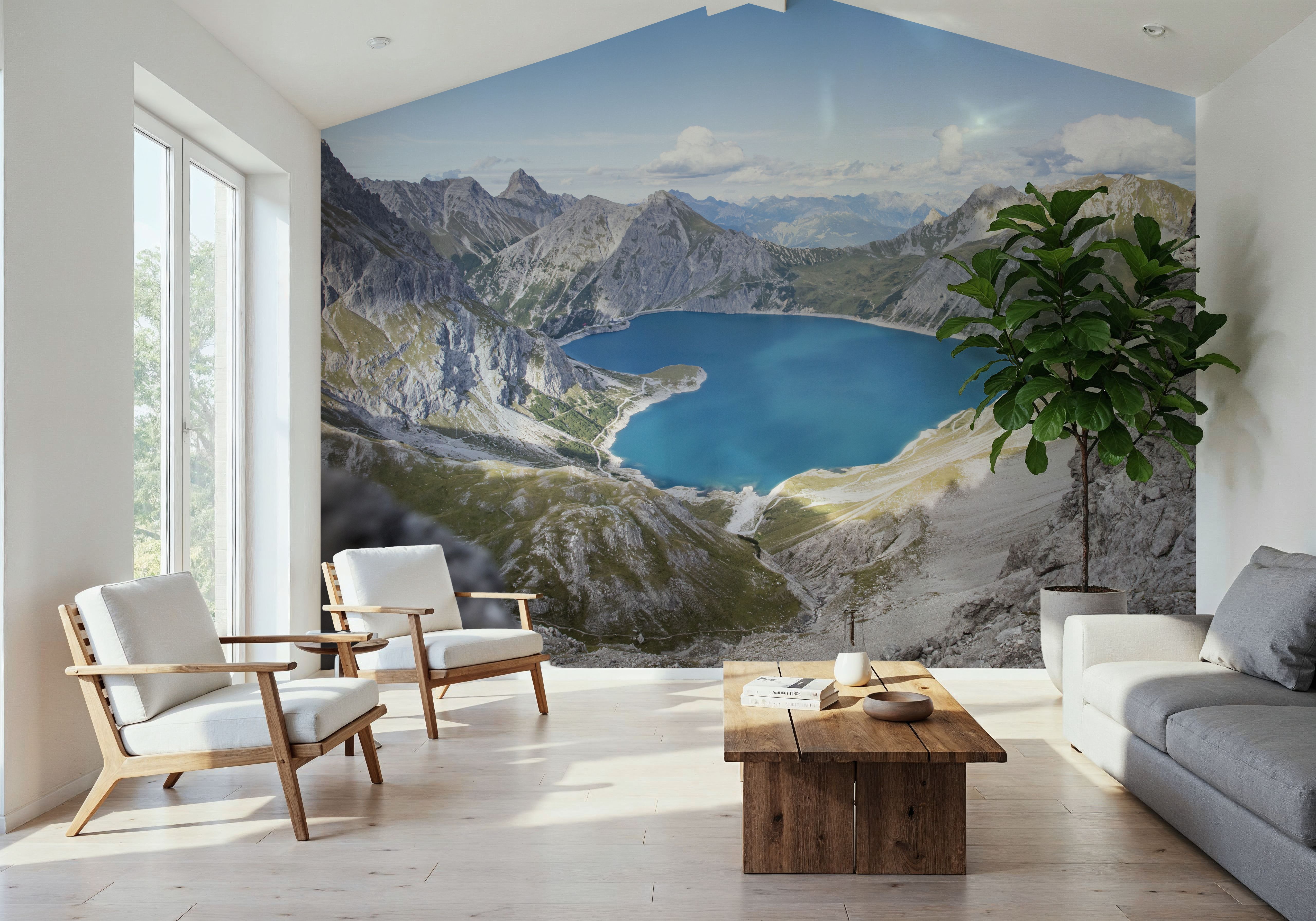 Lake in the Alps, Behang