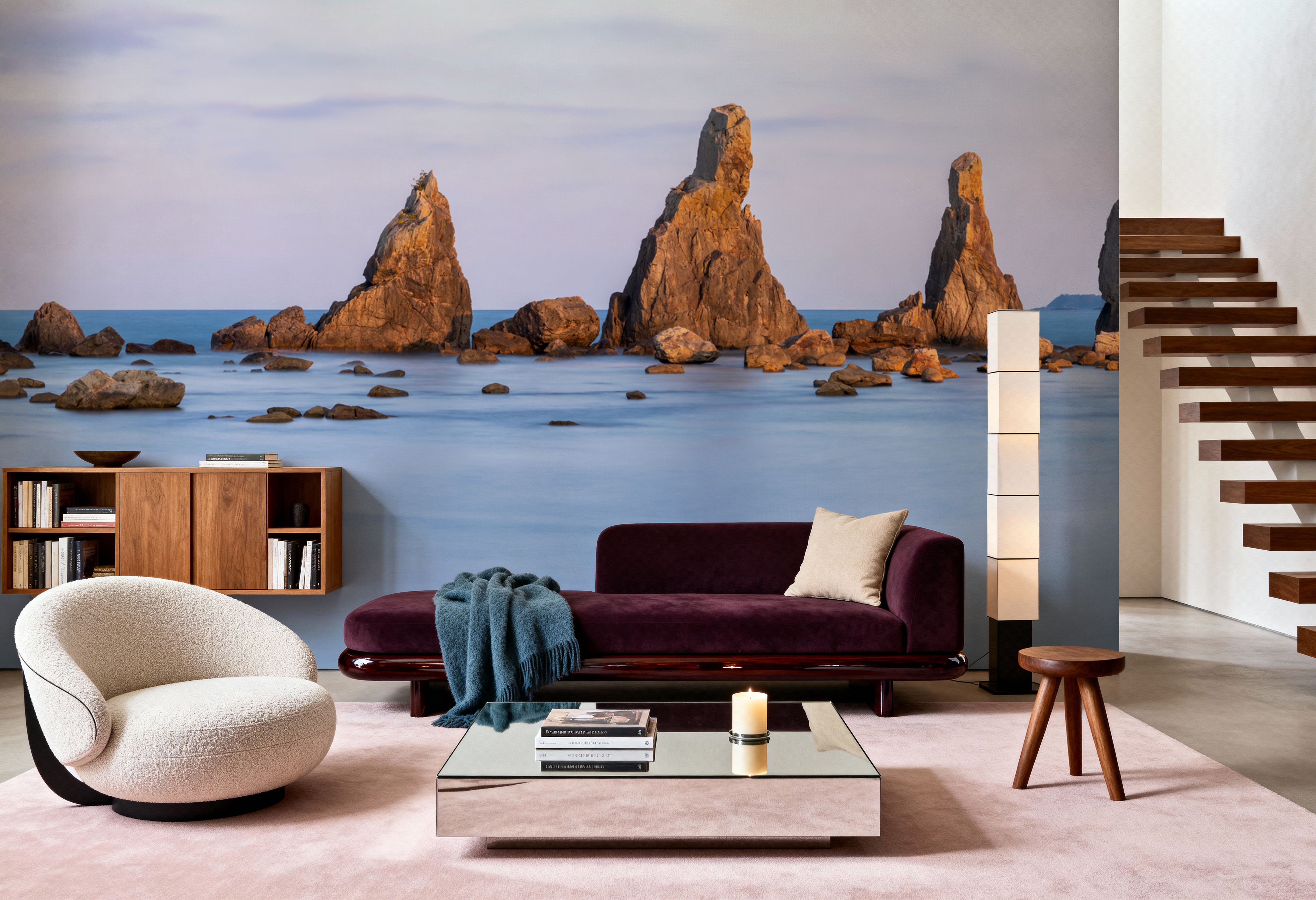 Hashigui-iwa Rocks, Wallpaper