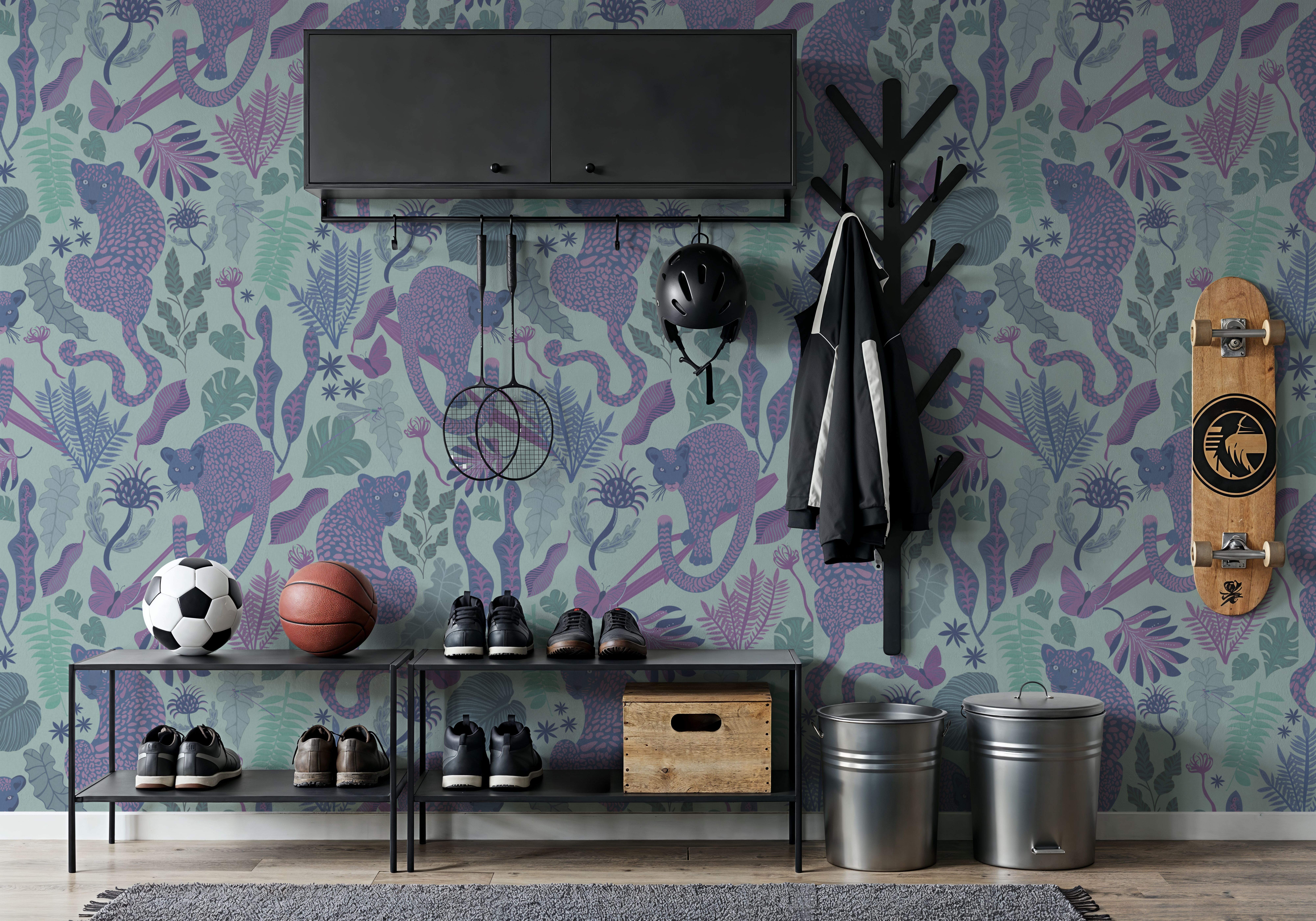 Jungle Leopards Violet & Mint