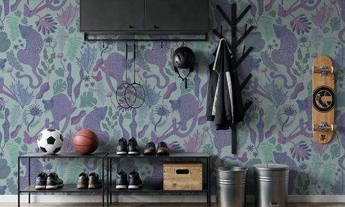 Jungle Leopards Violet & Mint