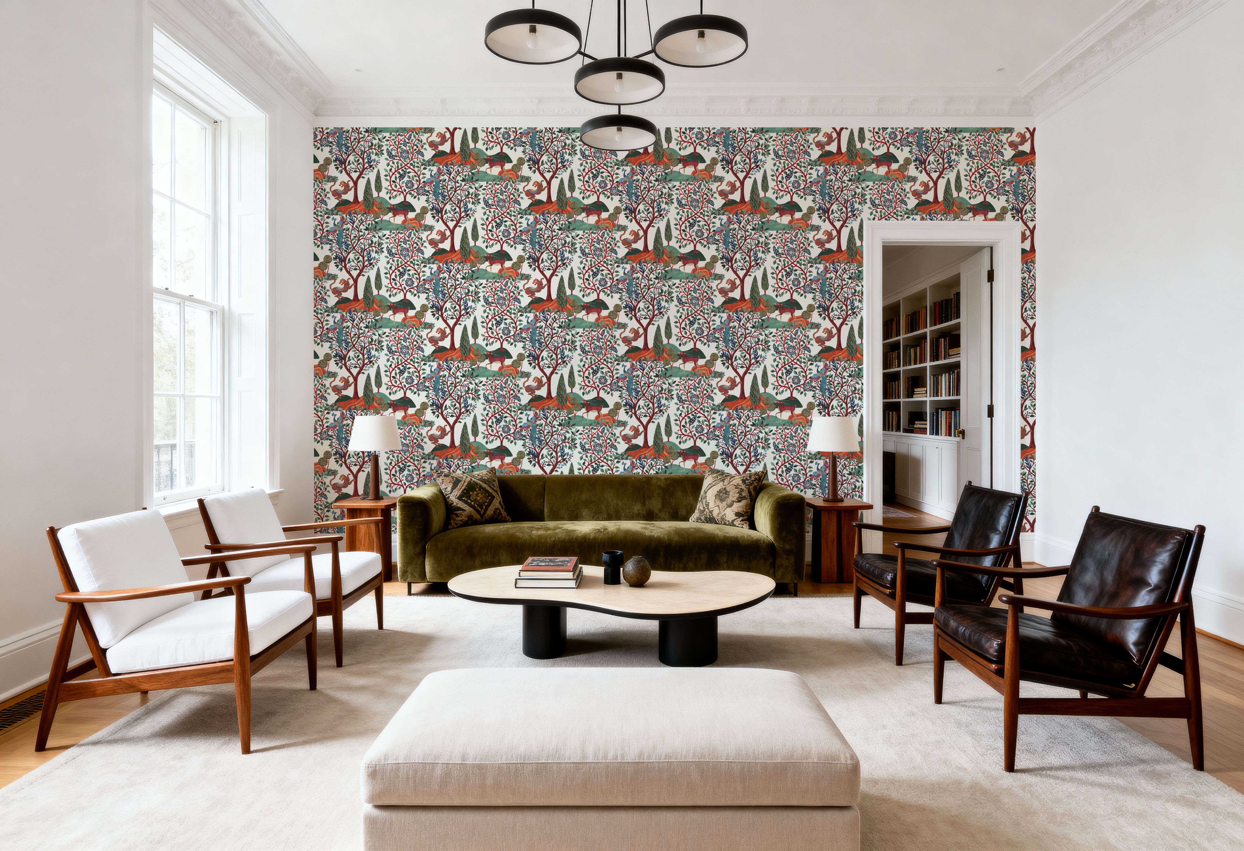 Garden of Myth and Memory Pattern, White