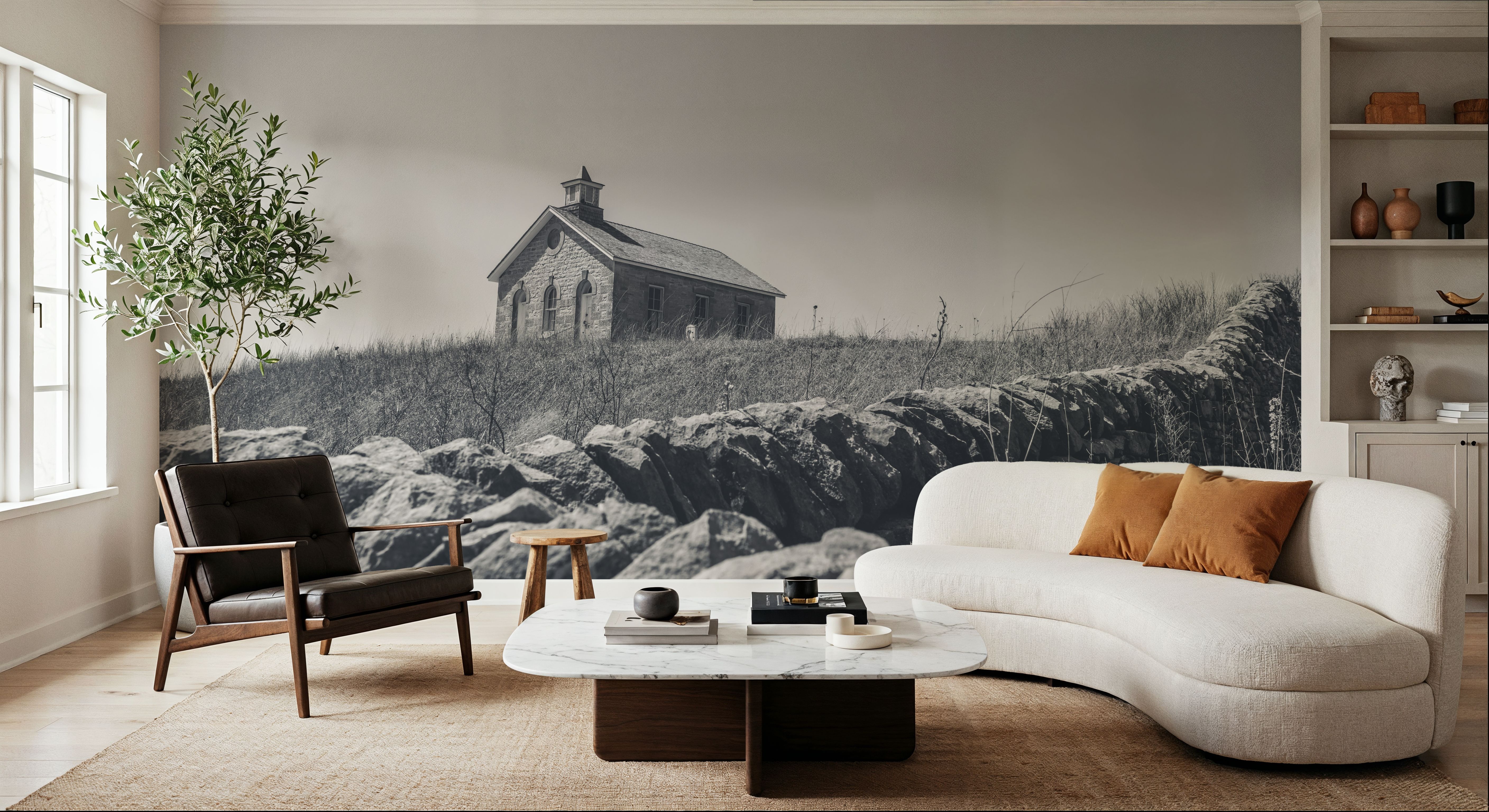 One Room Schoolhouse BW