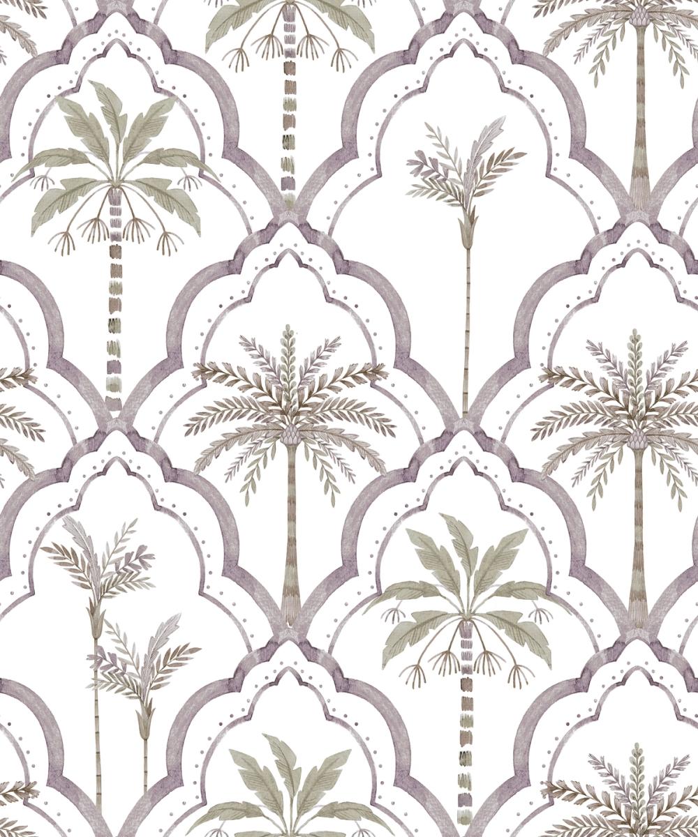 The Palm Lattice, Mauve & Khaki