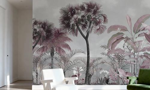 Tropical Forest Strolls Gray Blue