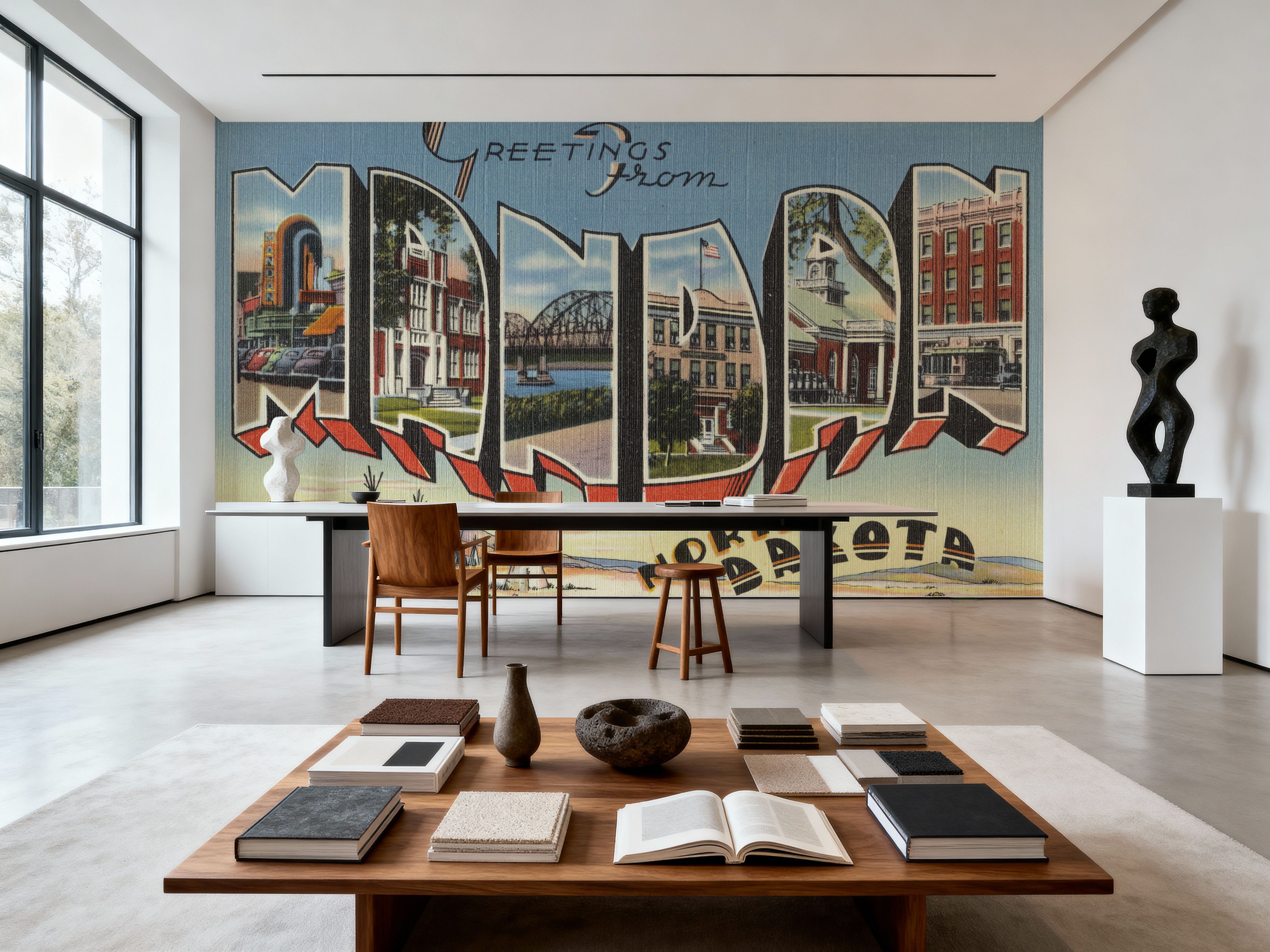 Greetings from Mandan - Screenprint Postcard