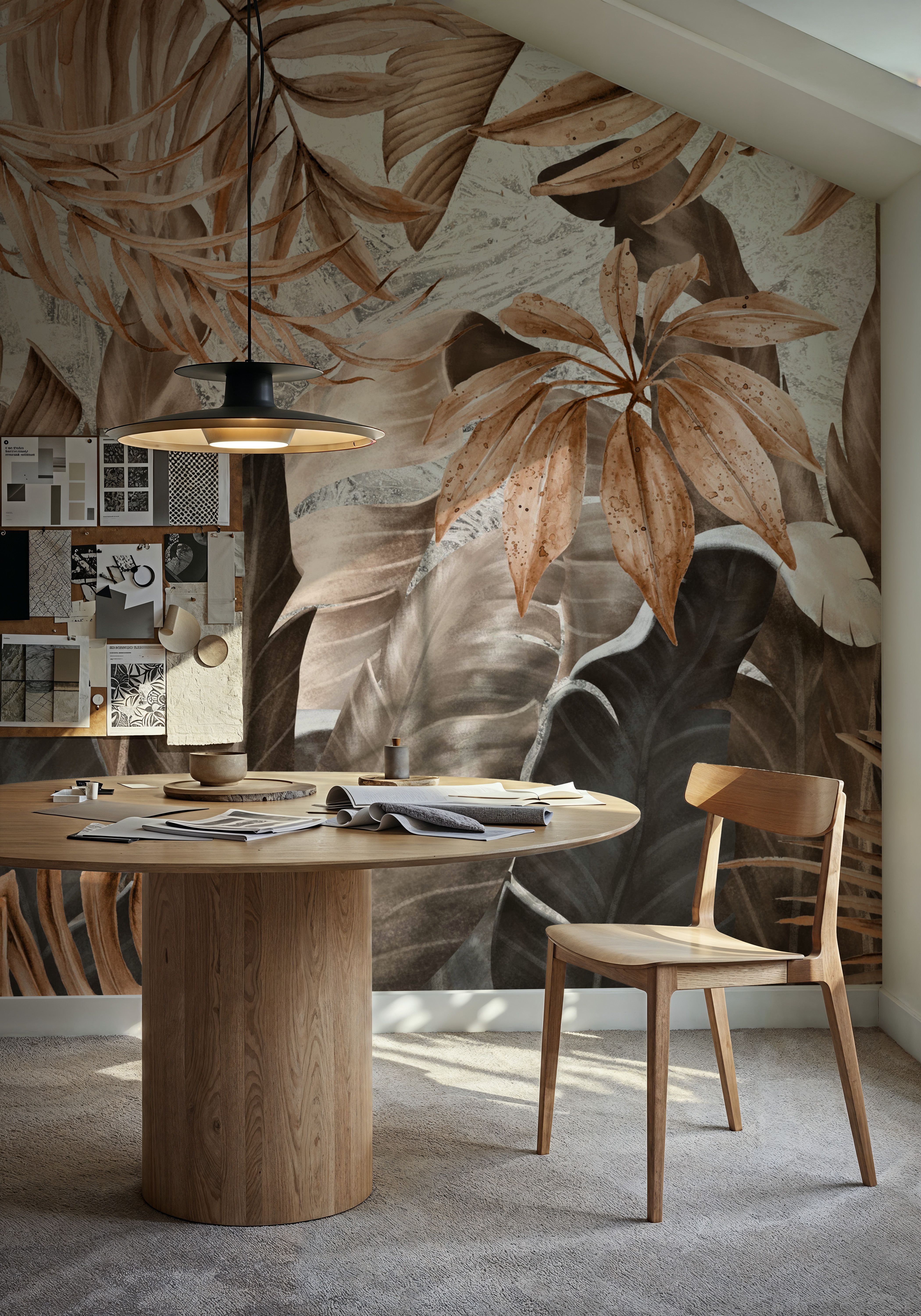 Smiling Sepia Leaves 