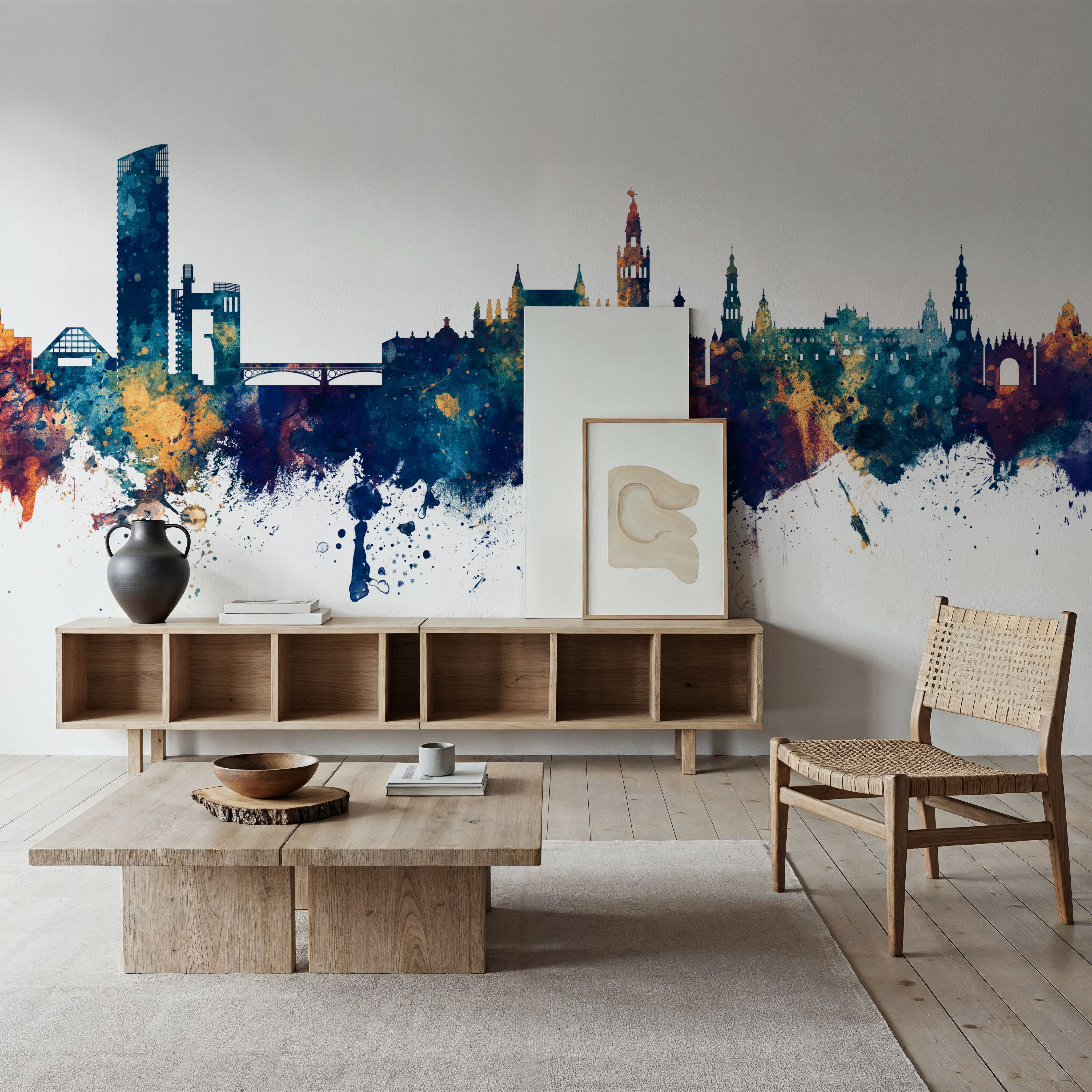 Sevilla Skyline Blue & Bronze