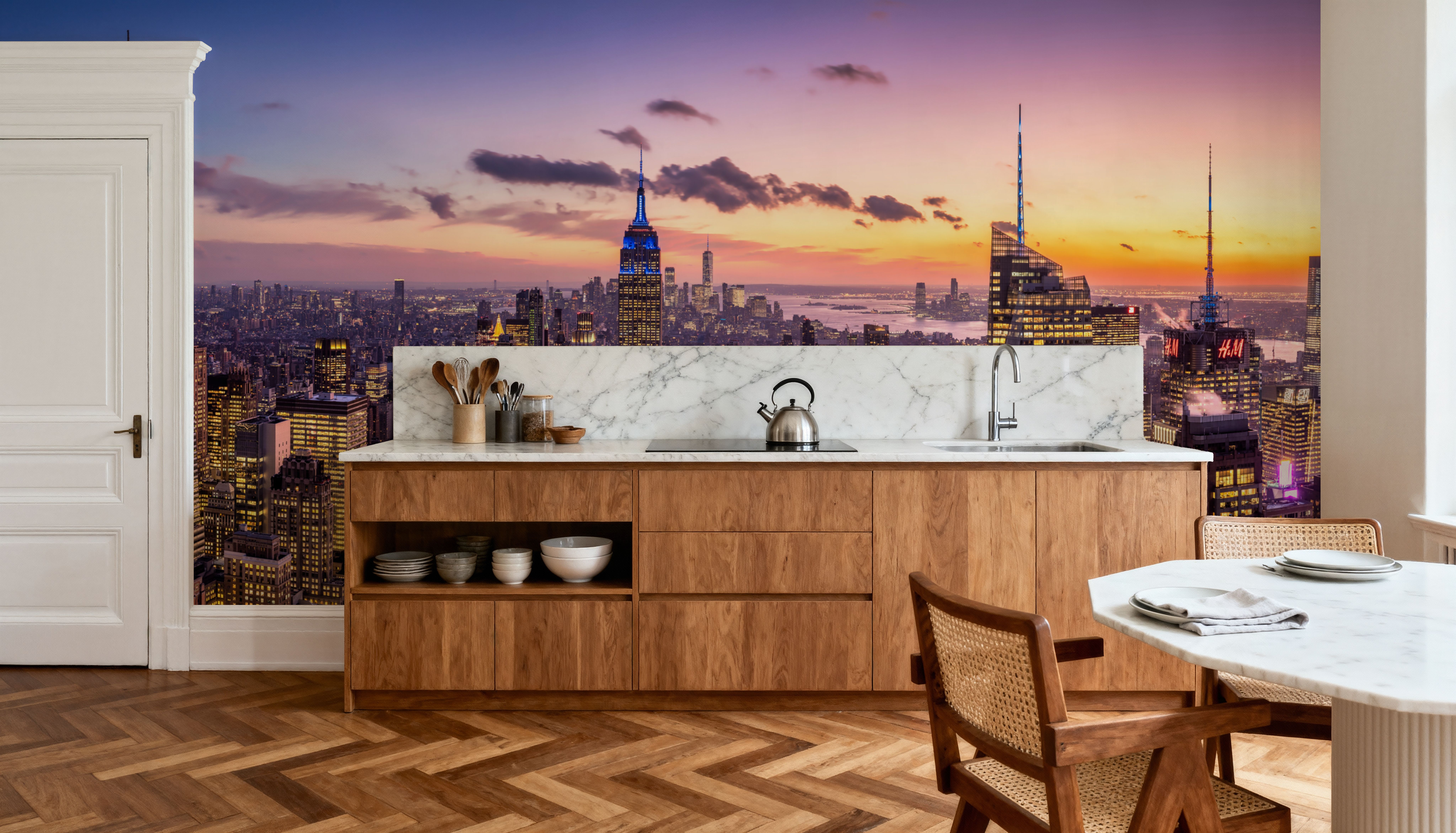 Manhattan Skyline Sunset