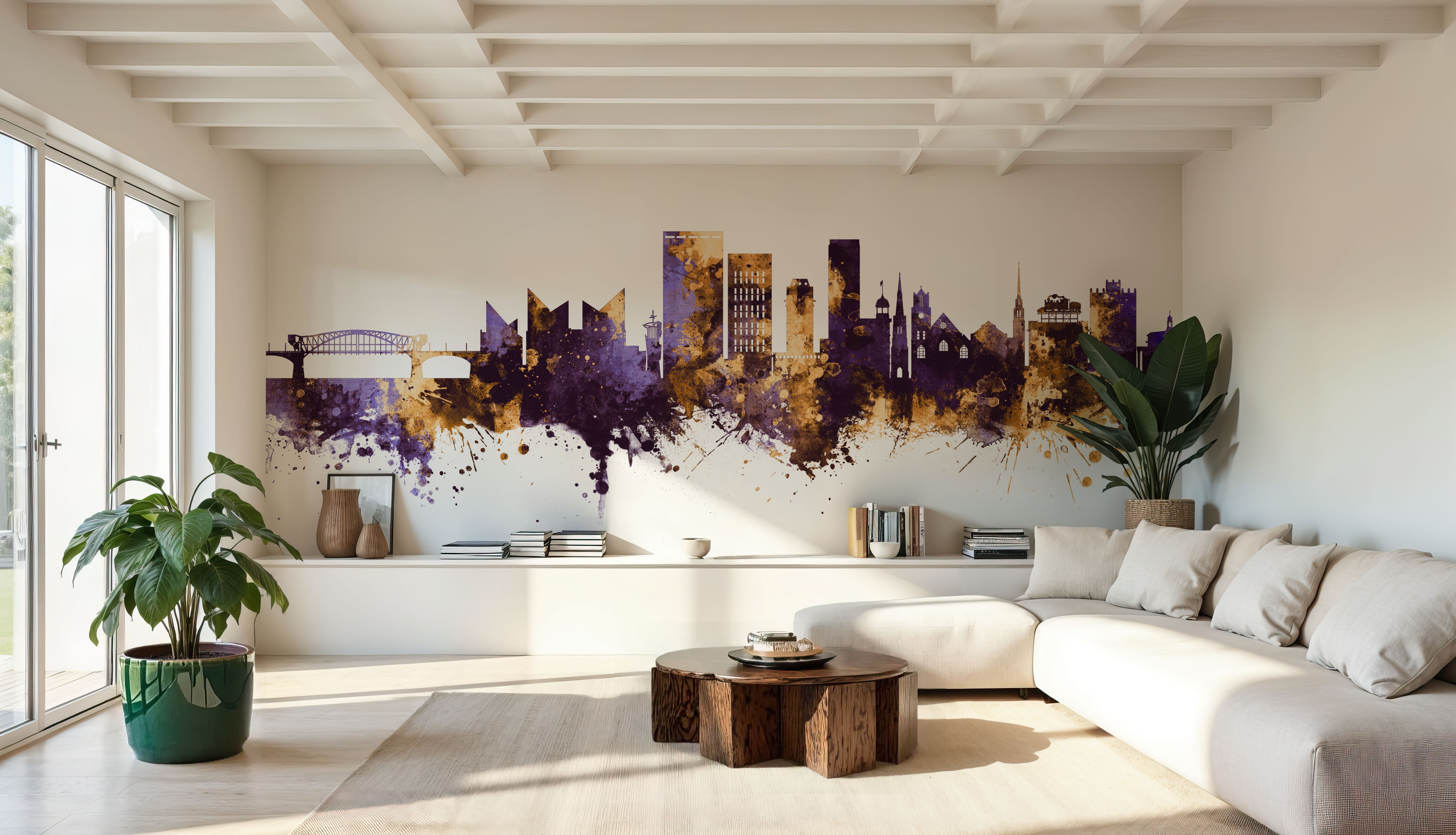 Chattanooga Tennessee Skyline Purple & Gold