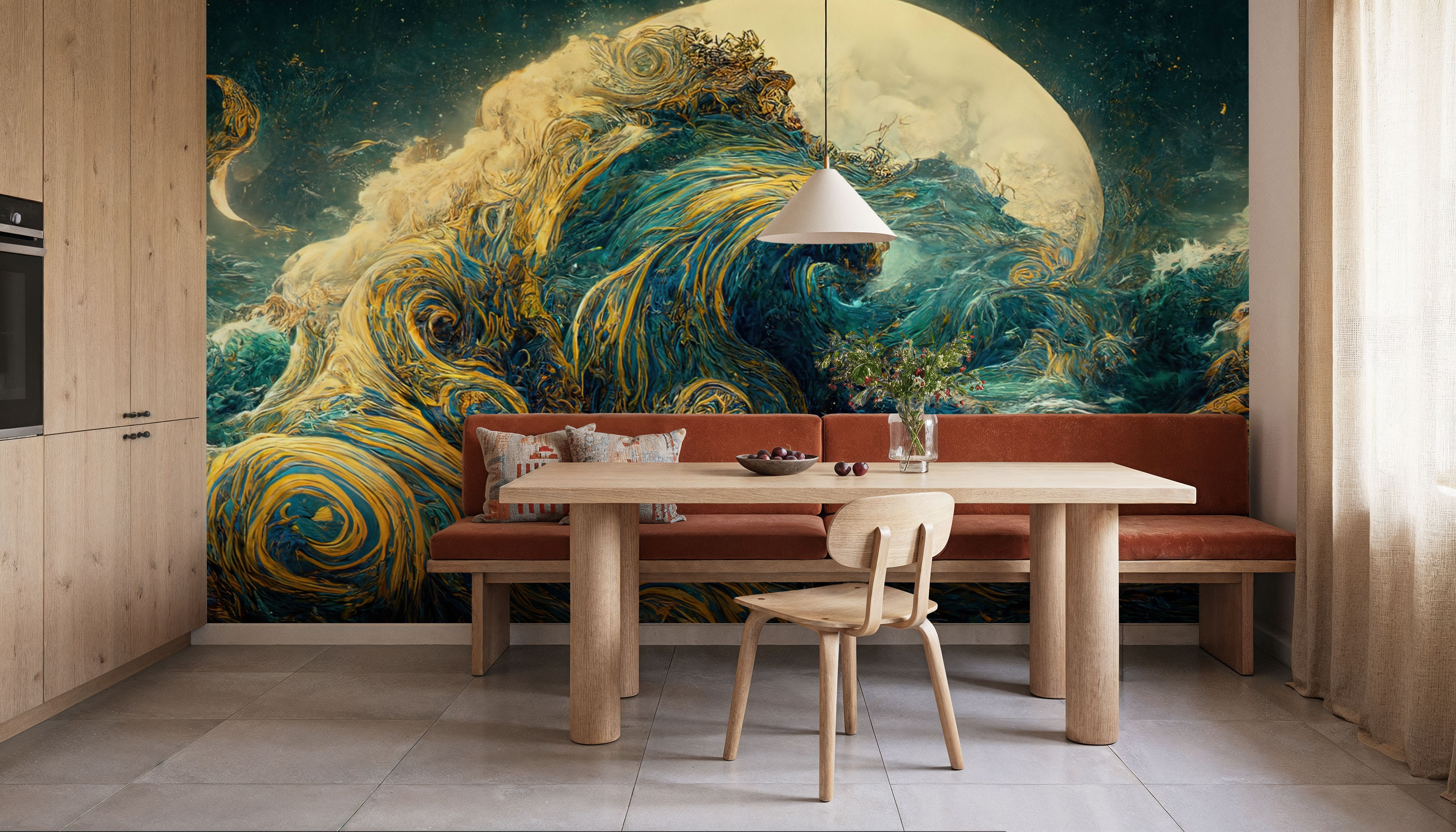 Space Hokusai, Behang