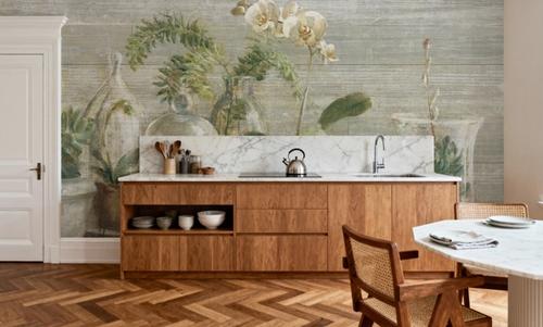 Greenhouse Orchids on Wood