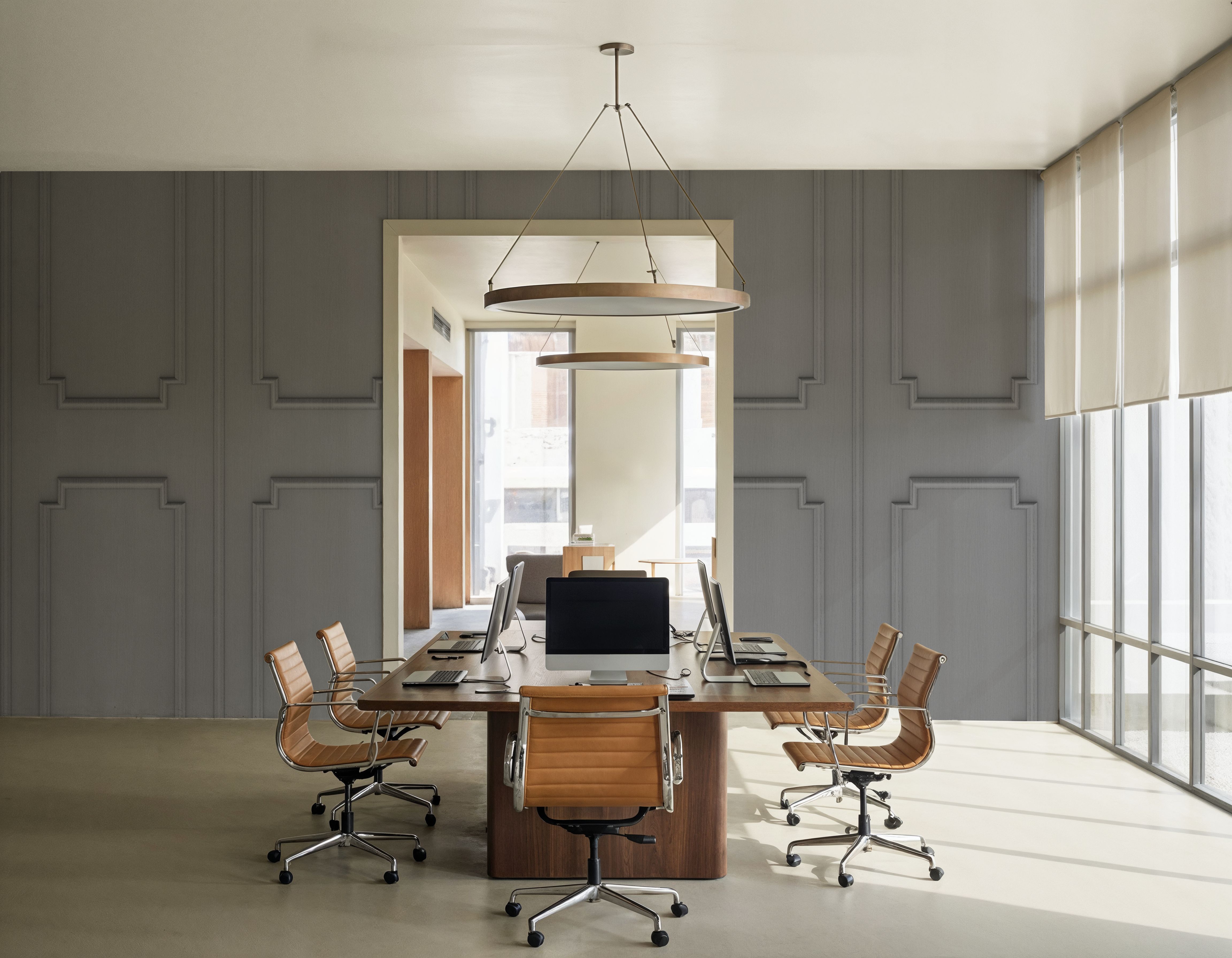 Faux Wall Panel Moulding, Soft Grey