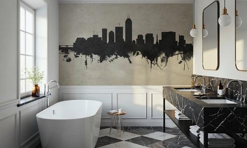 Indianapolis Indiana Skyline Concrete