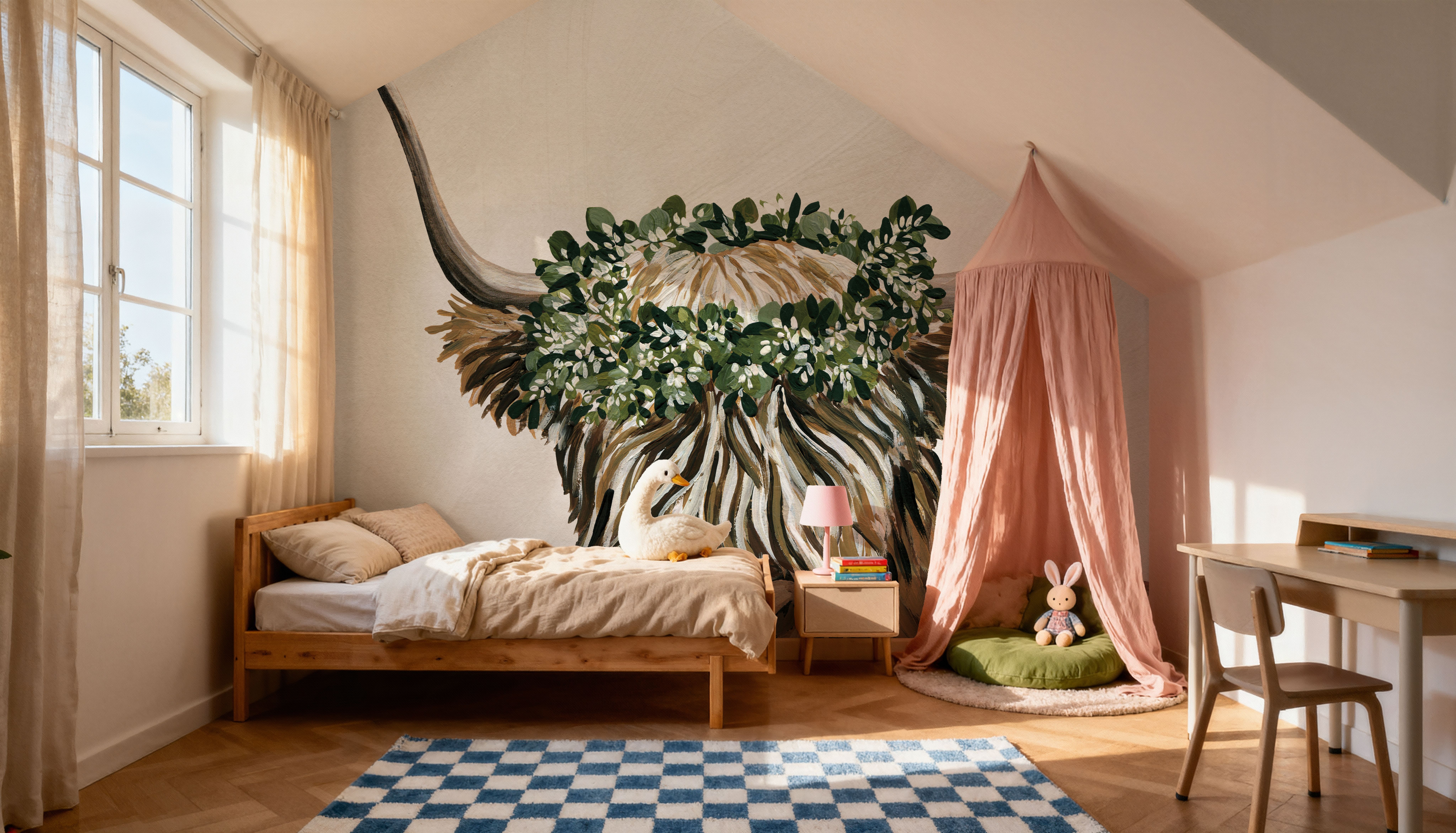 Harvest Cow Sage Texture Light