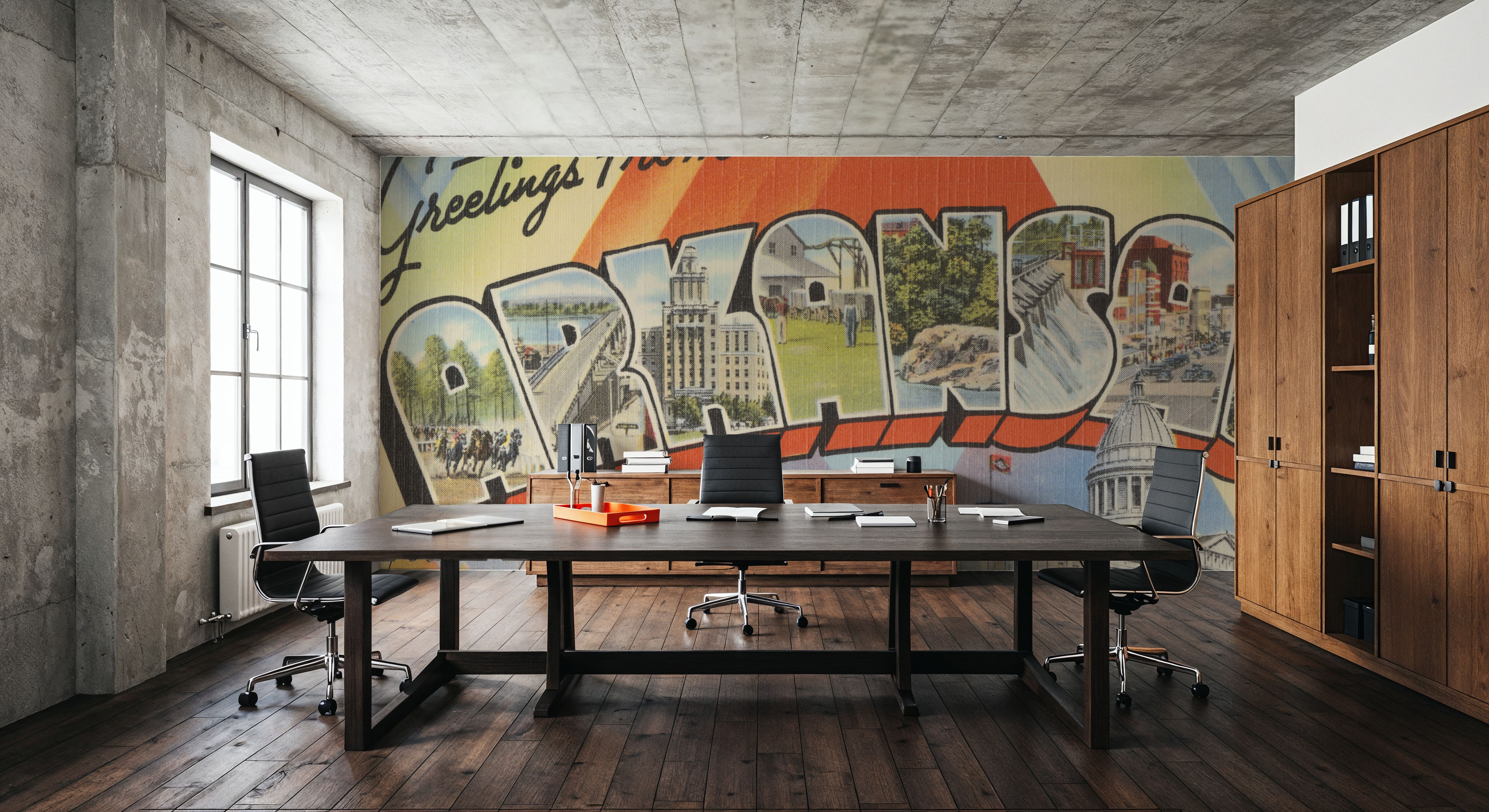 Greetings from Arkansas - Screenprint Postcard