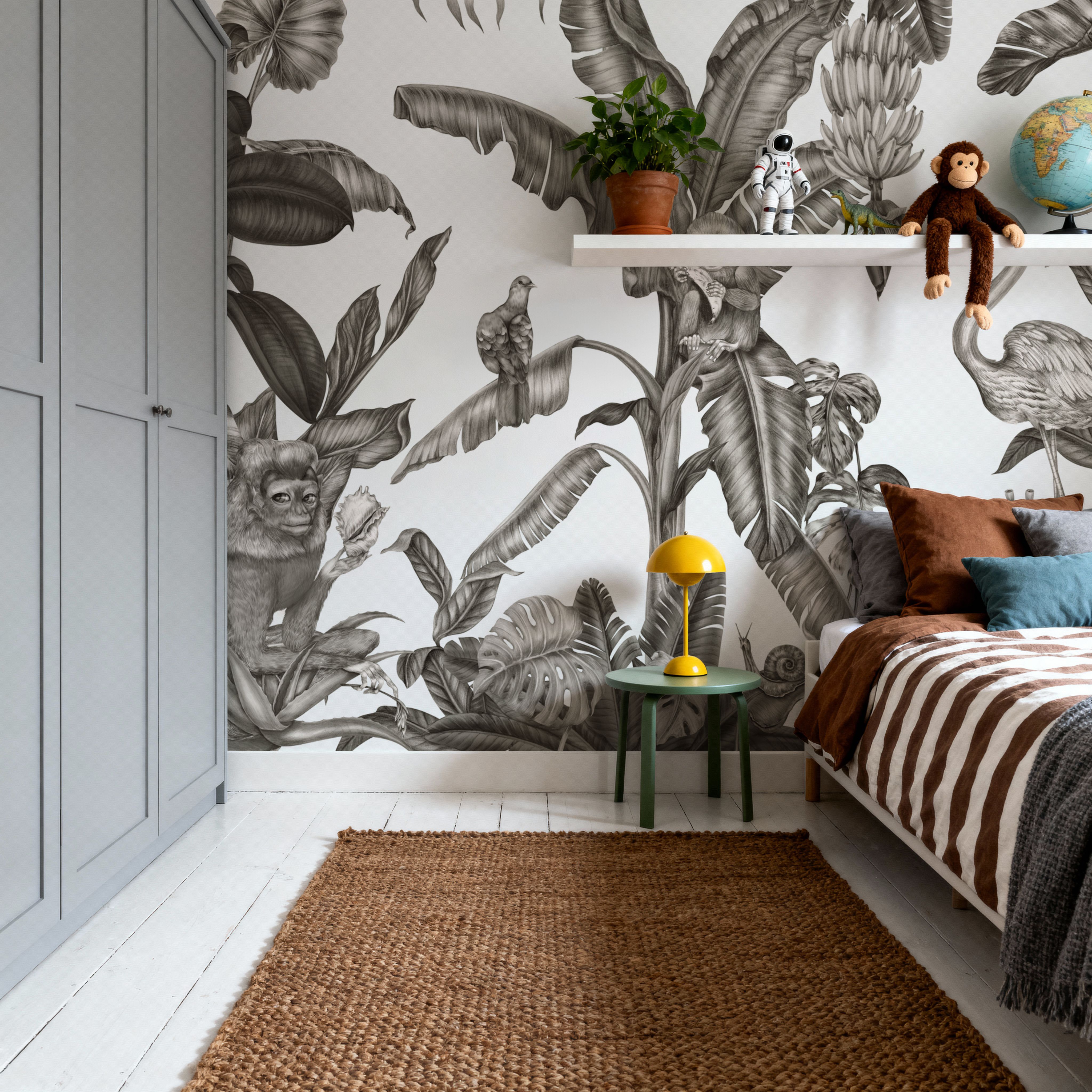 Monkeys With Birds, W&B