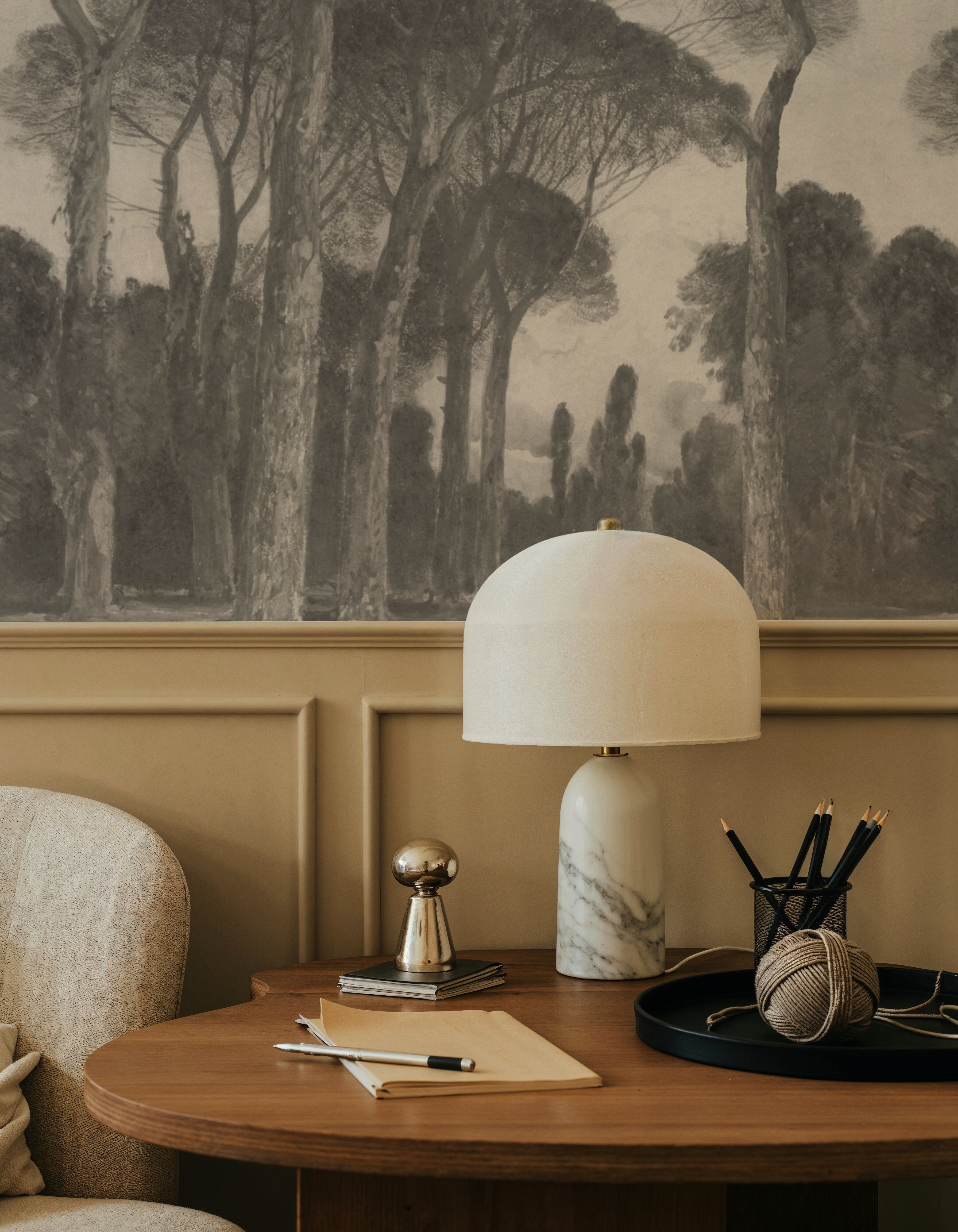 Umbrella Pines Landscape, Sepia