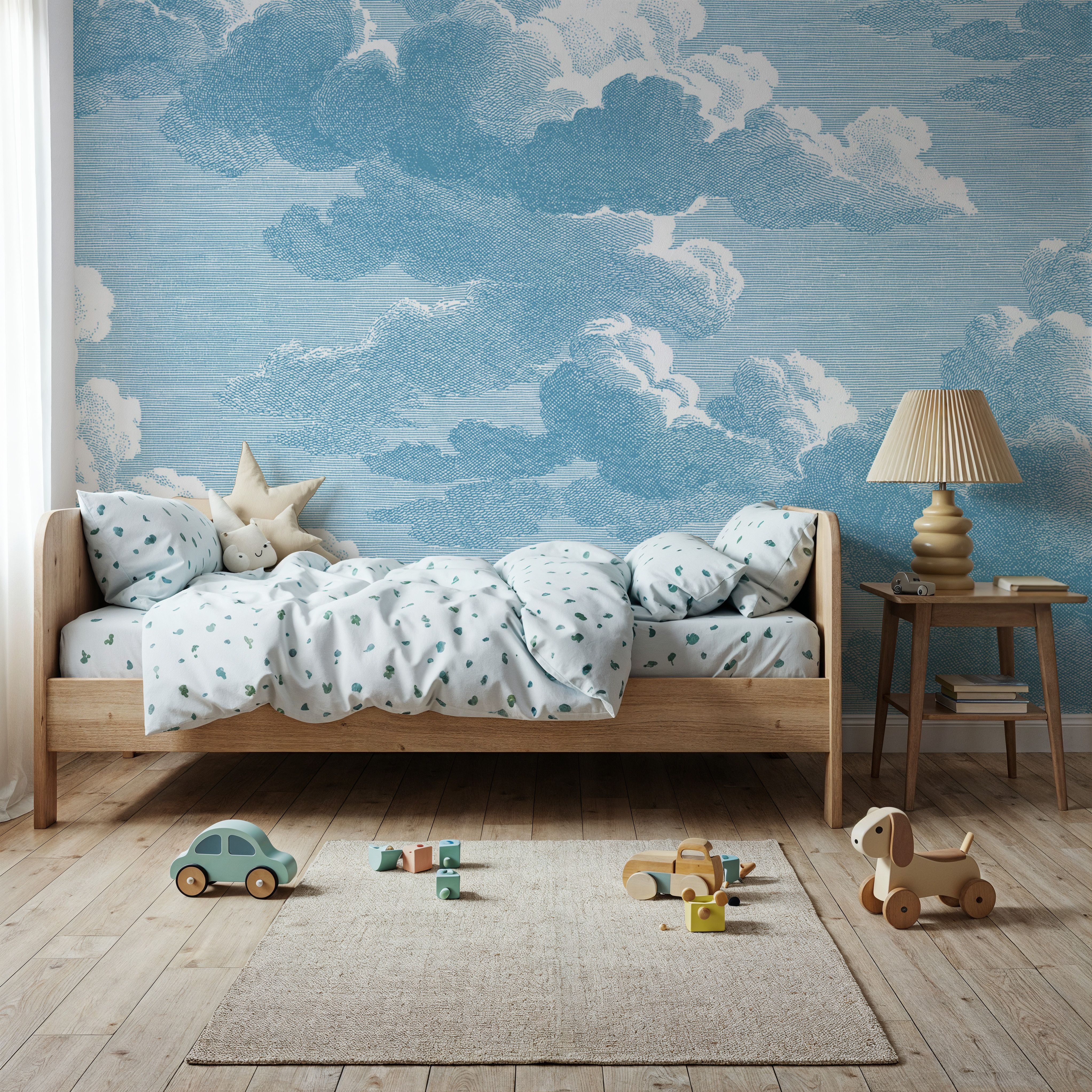 Intaglio Clouds, Washed Demin