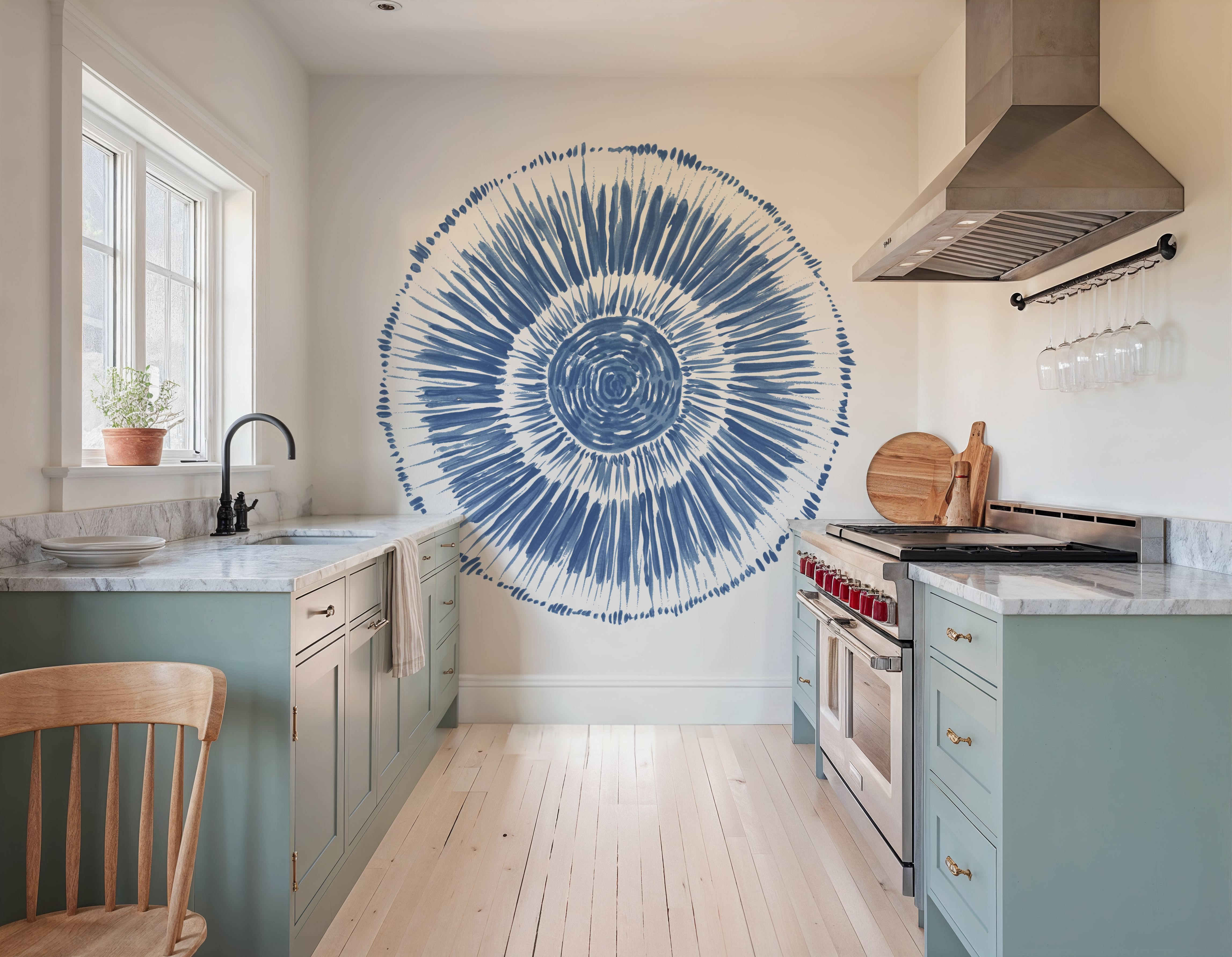 Coastal Block Print I Blue