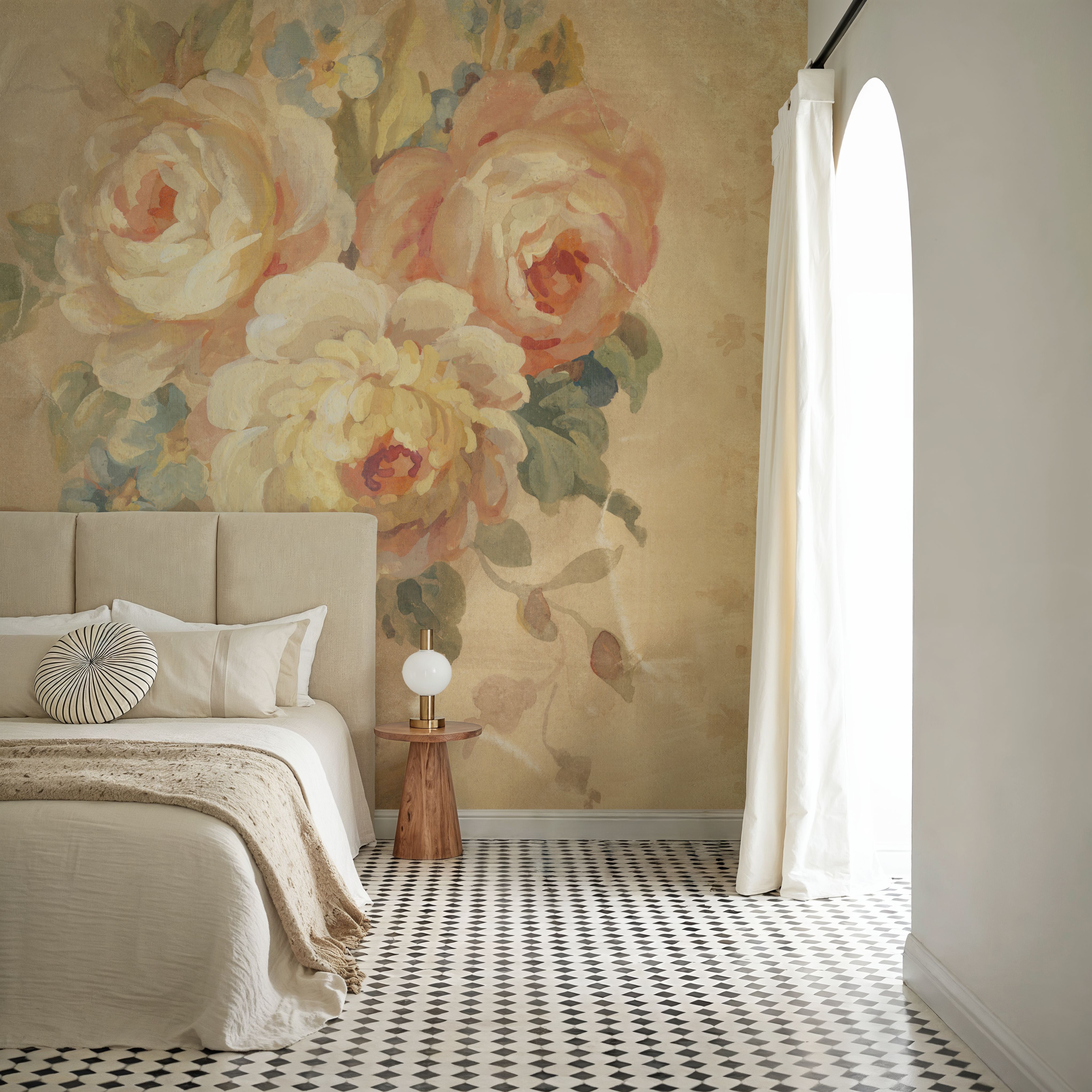 Faded Pink White Roses