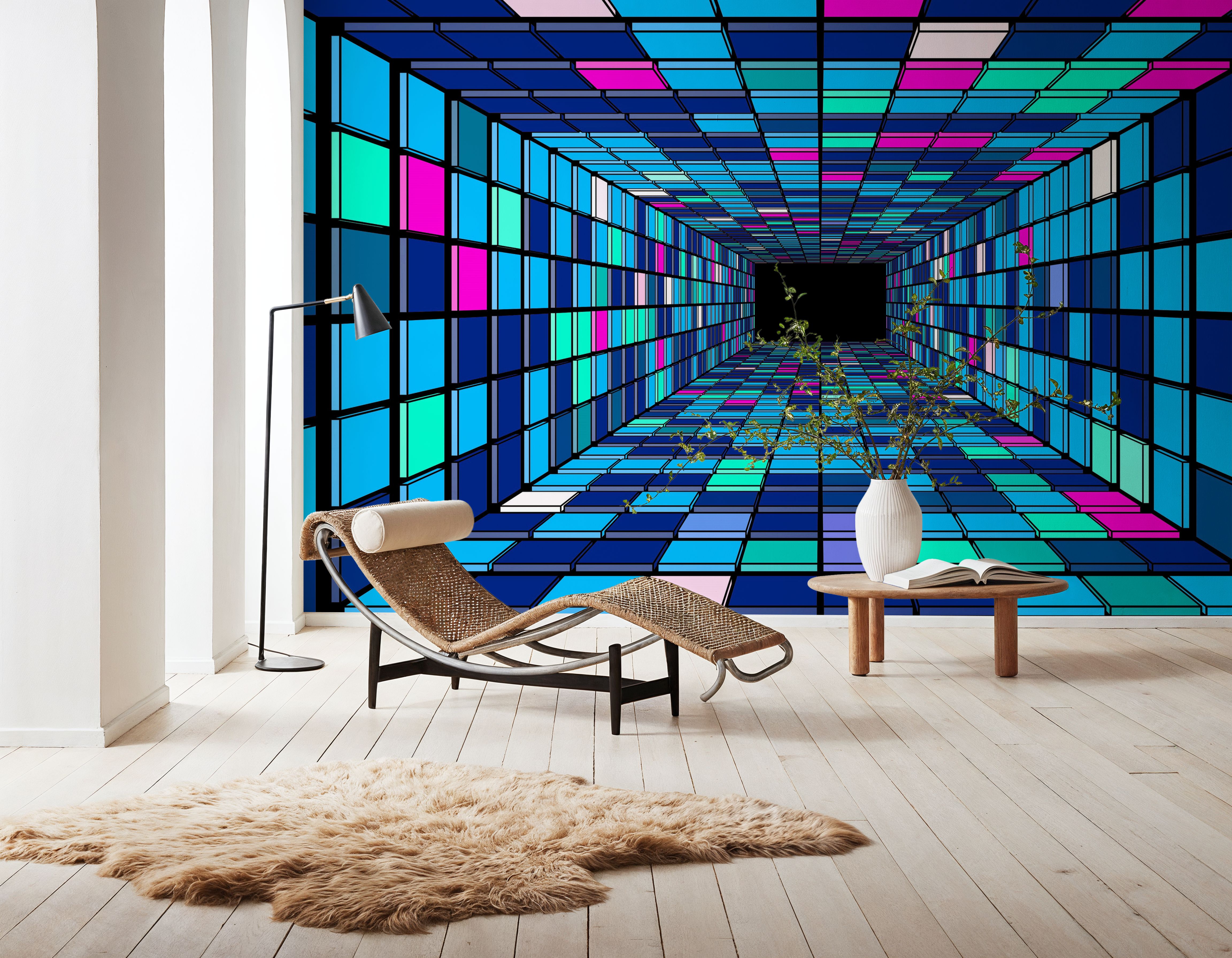 Retro Game Tunnel, Blue