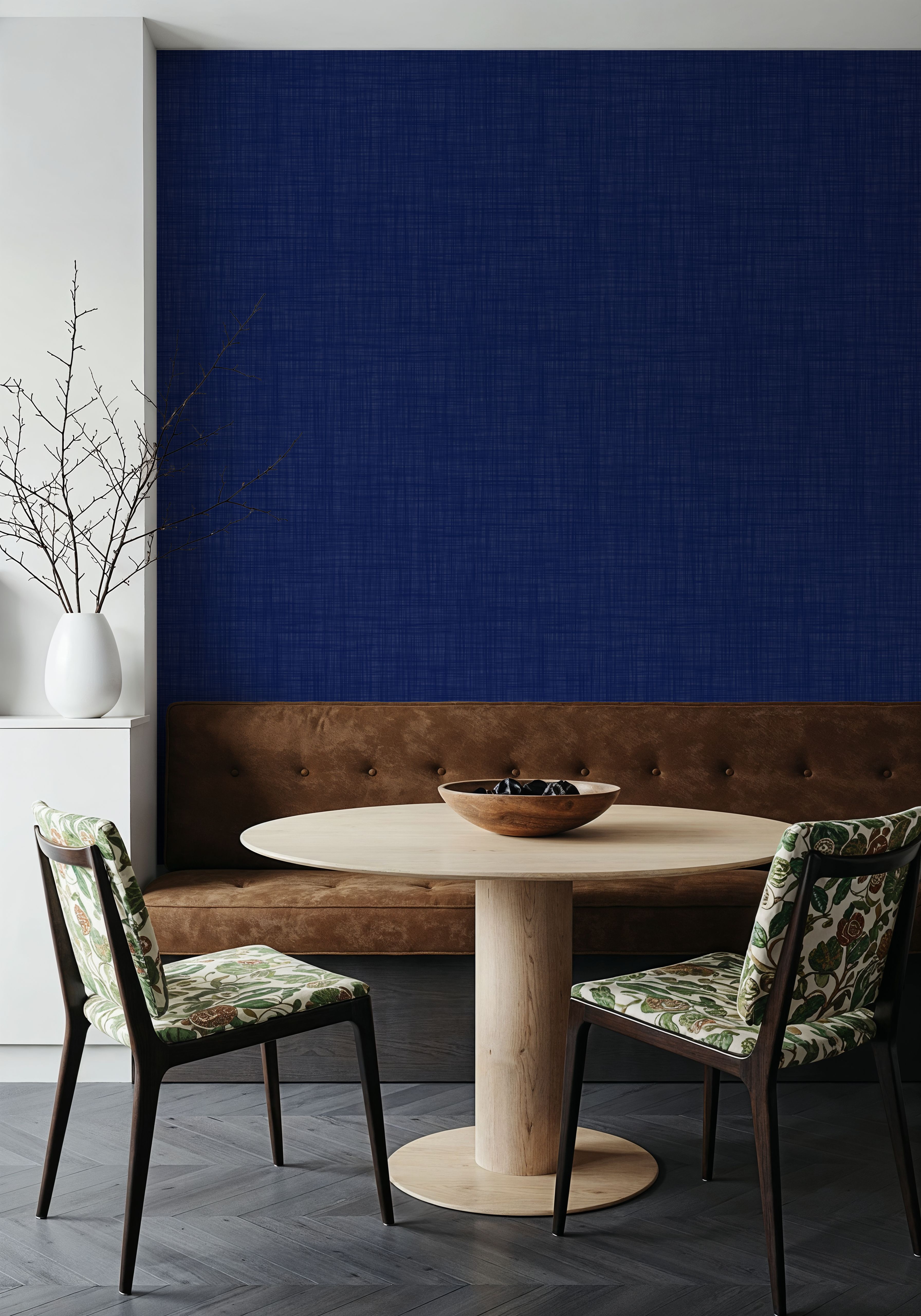 Mottled Linen Effect, Royal Blue