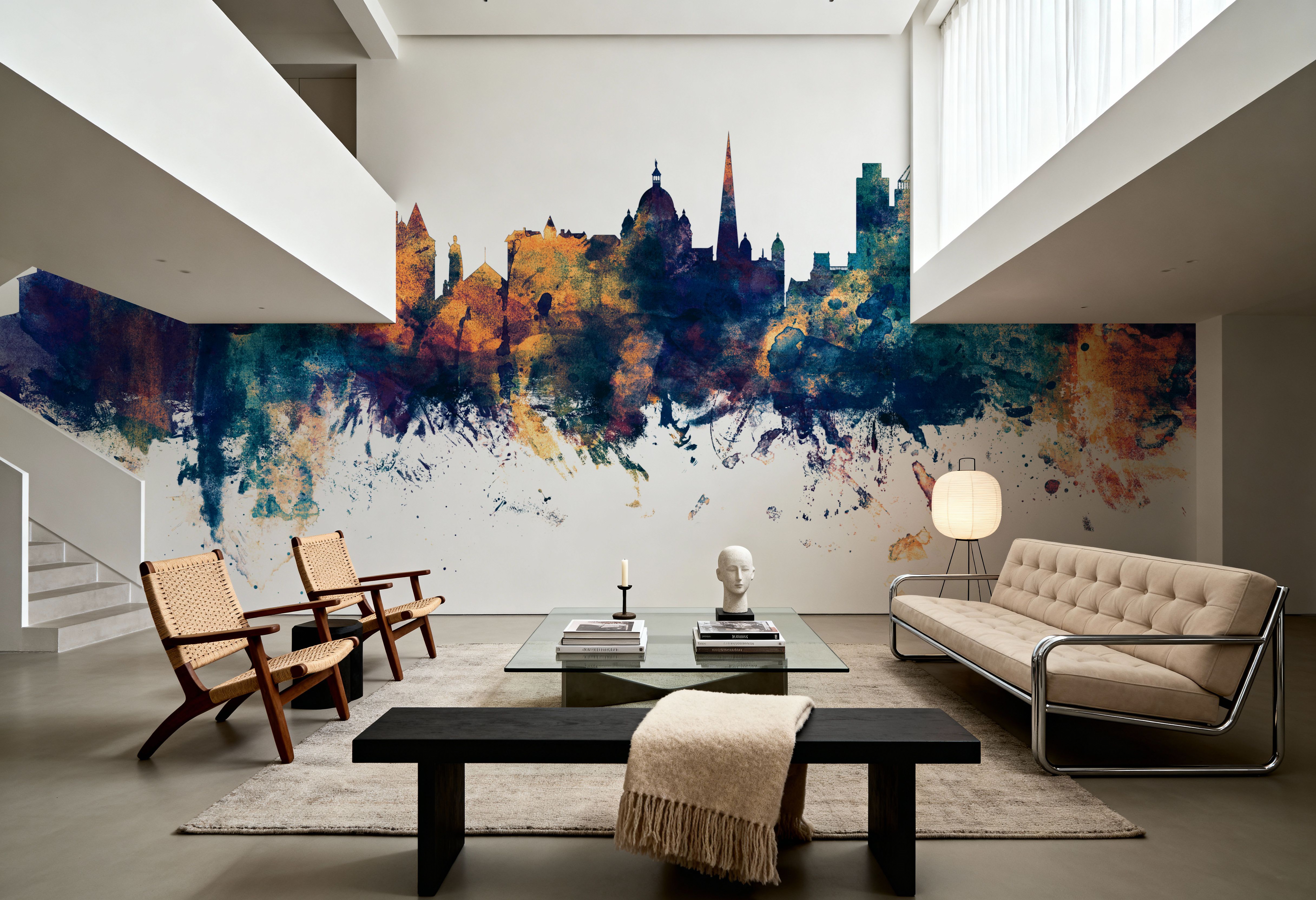 Victoria Canada Skyline Blue & Bronze