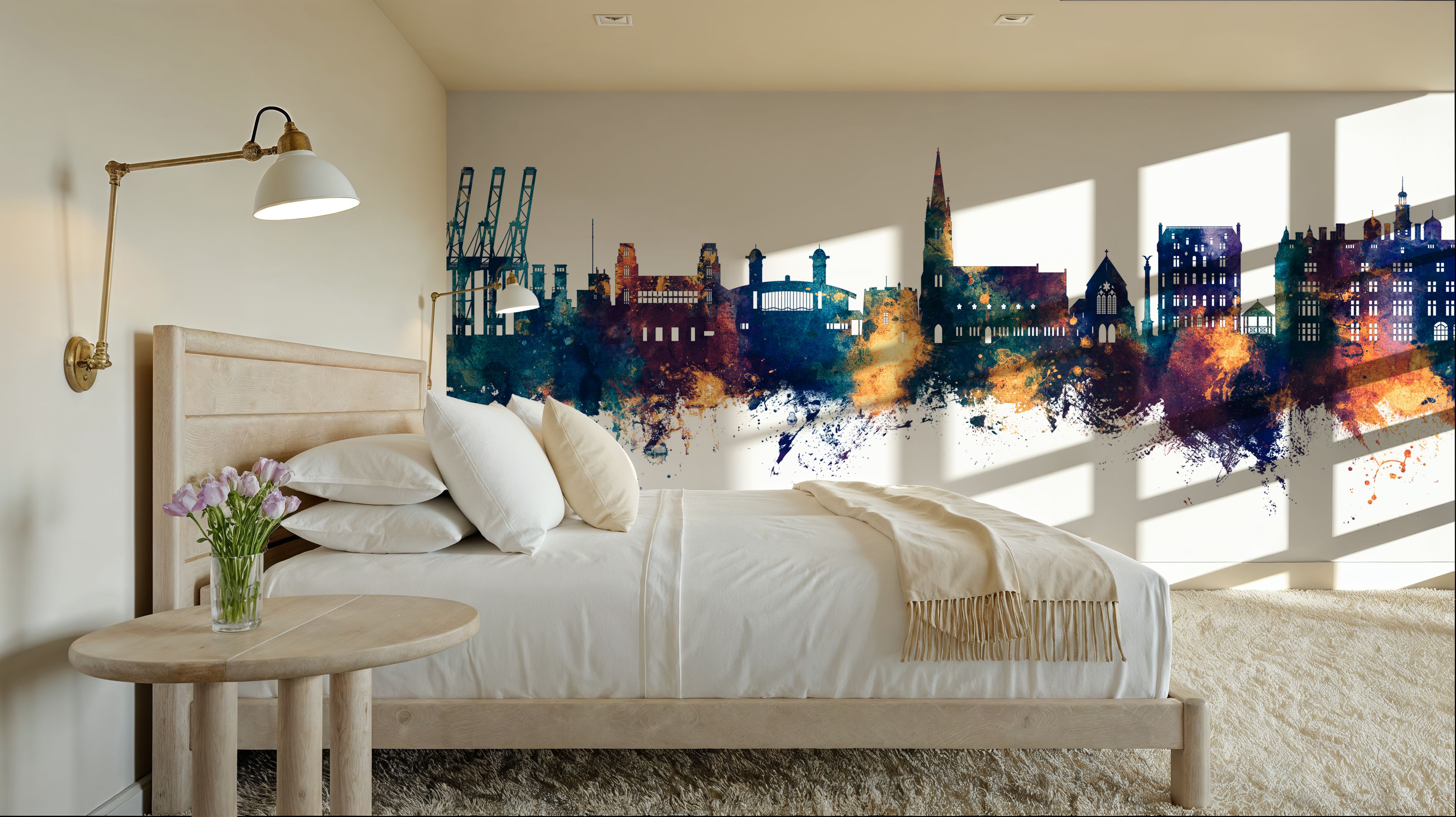 Felixstowe England Skyline Blue & Bronze