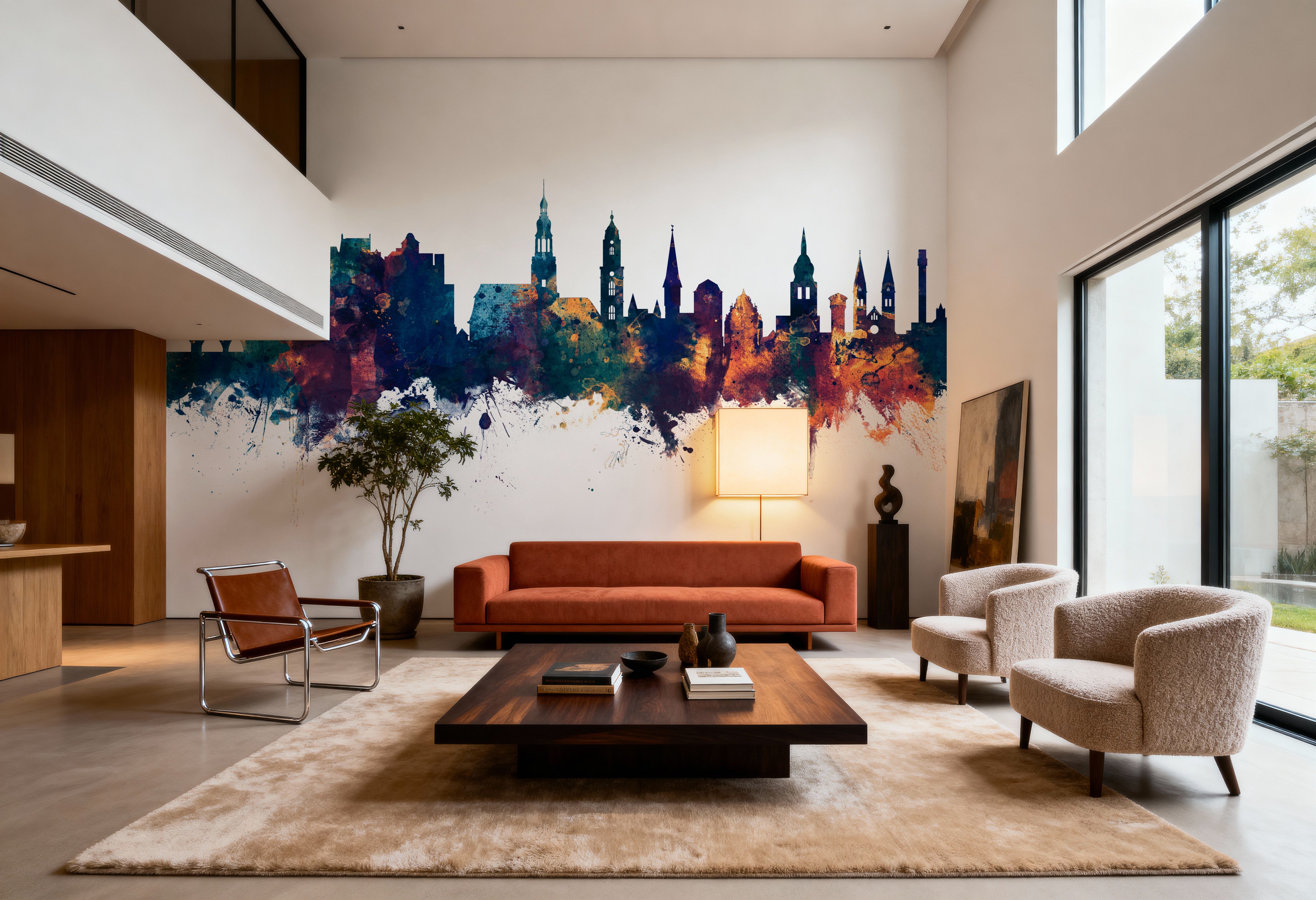 Heidelberg Germany Skyline Blue & Bronze