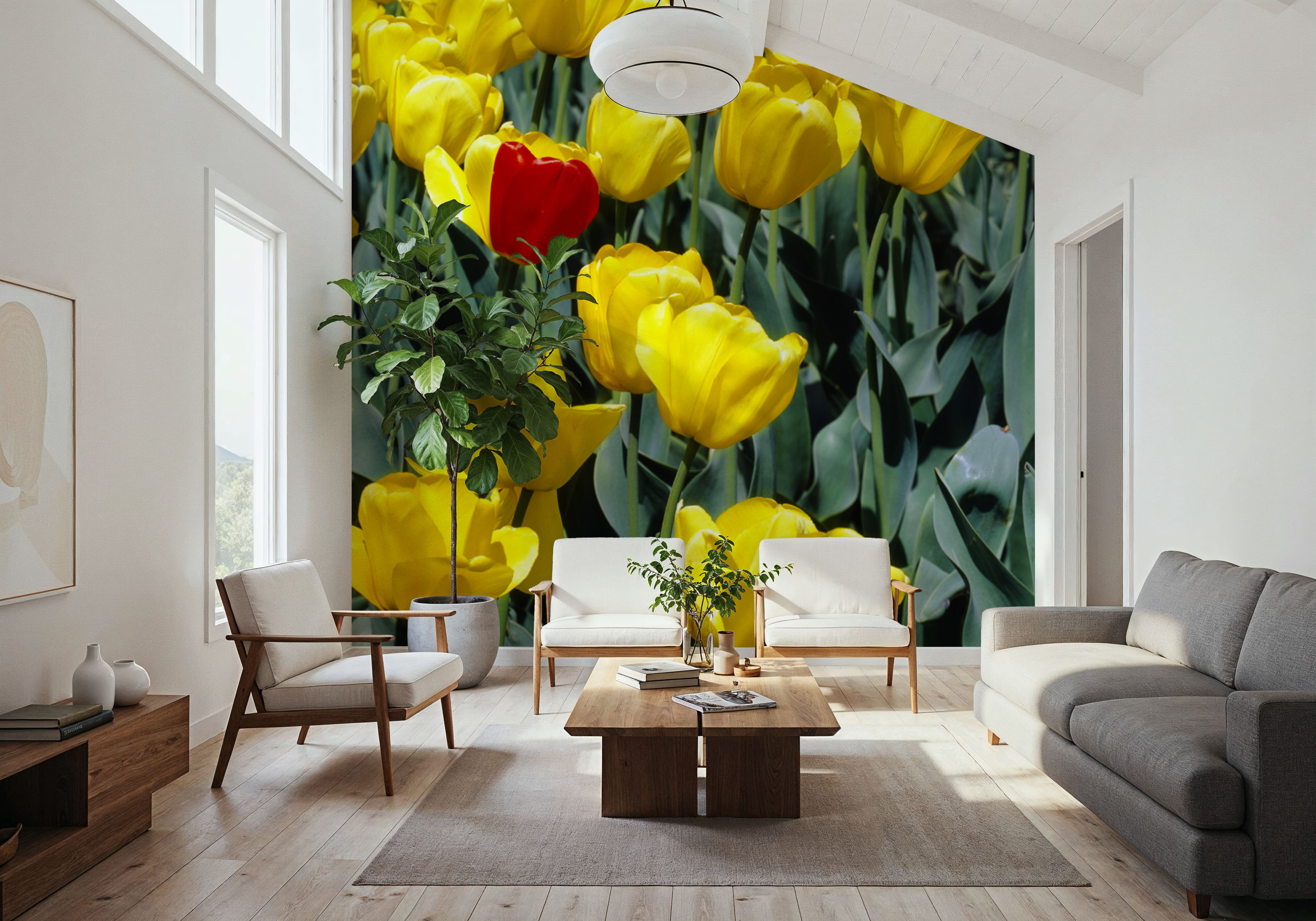 Lone Red Among Yellow