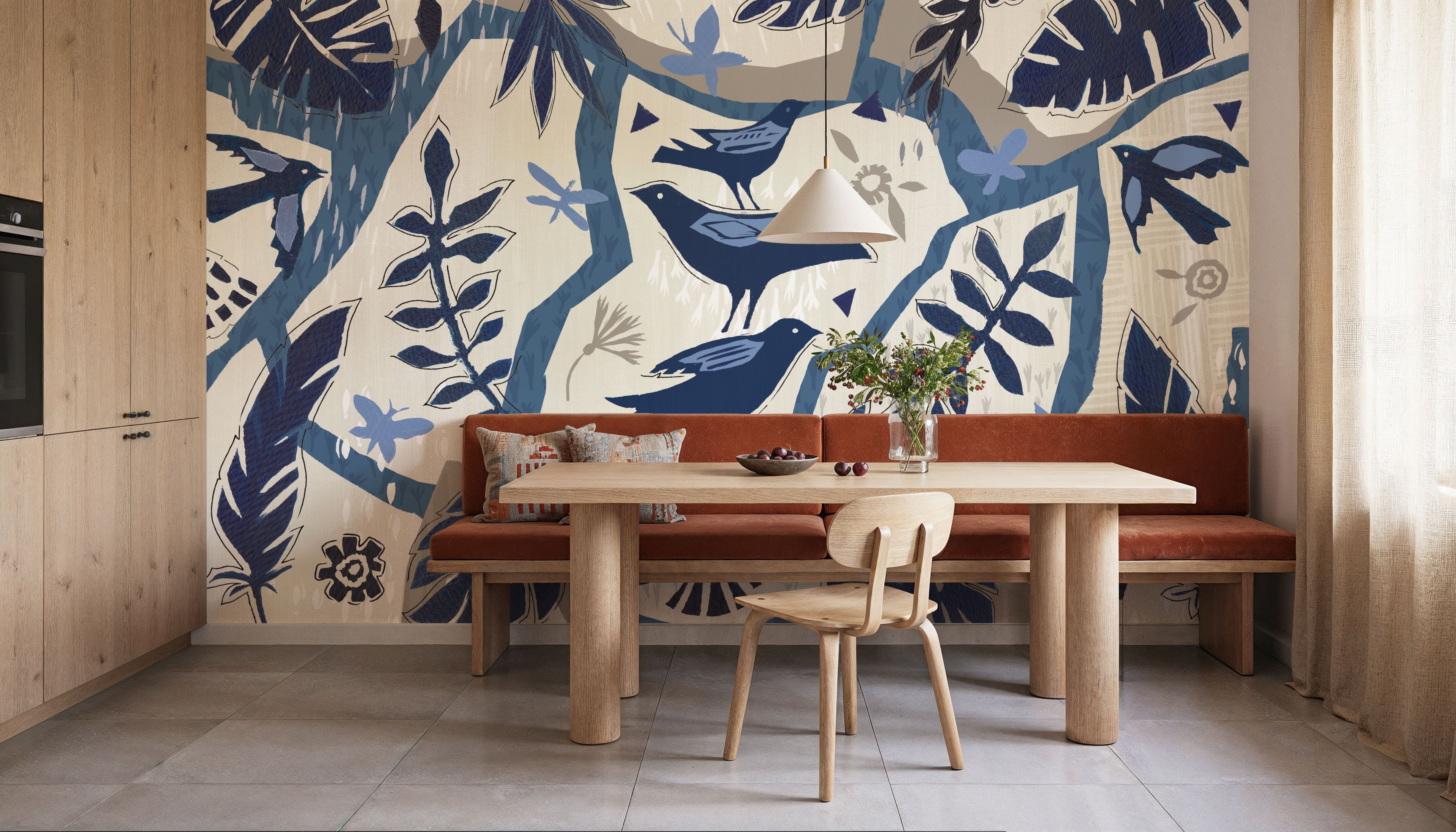 Desert Flair Blue Circle, Papier peint