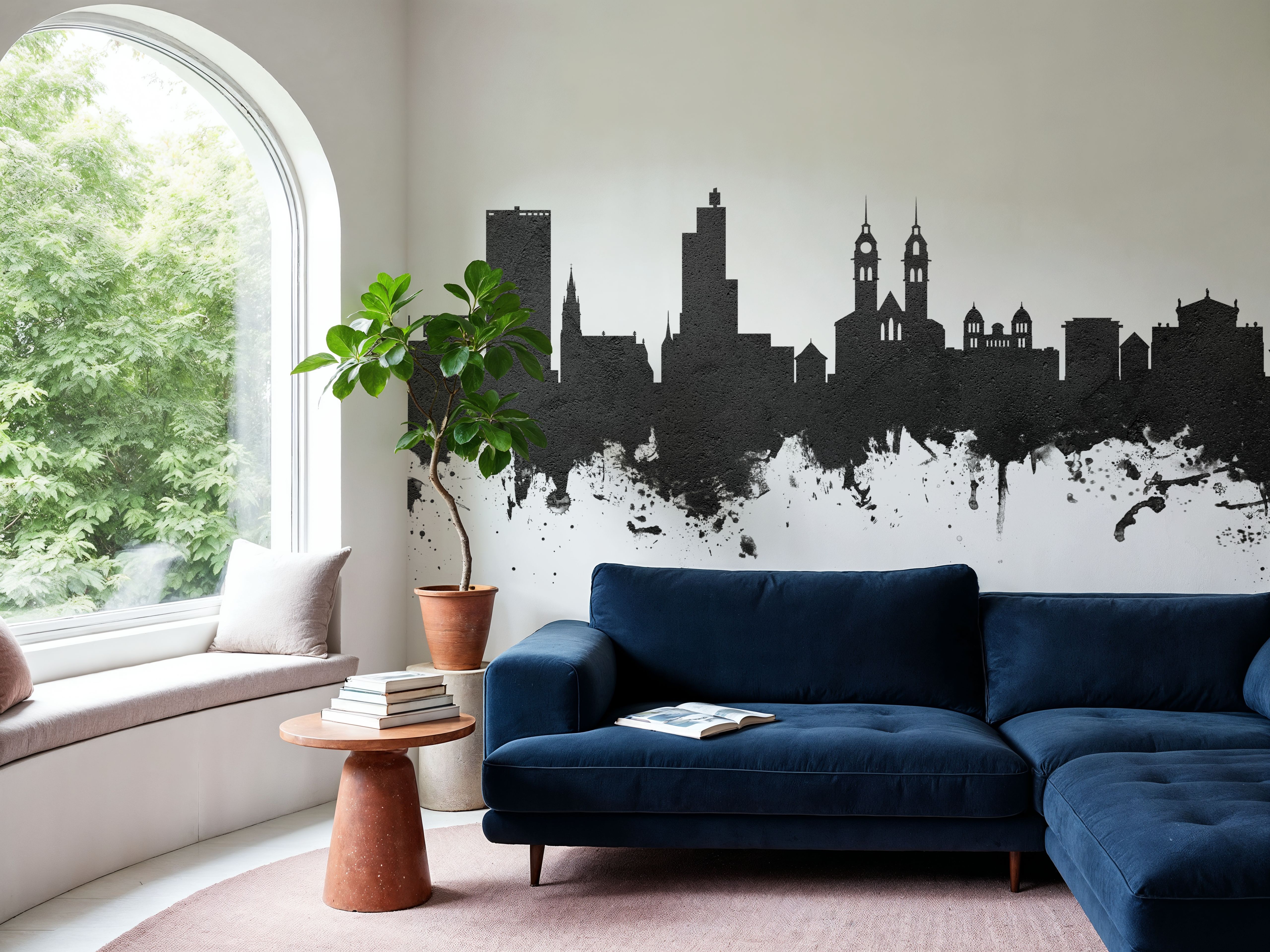 Wintherthur Switzerland Skyline Black & White