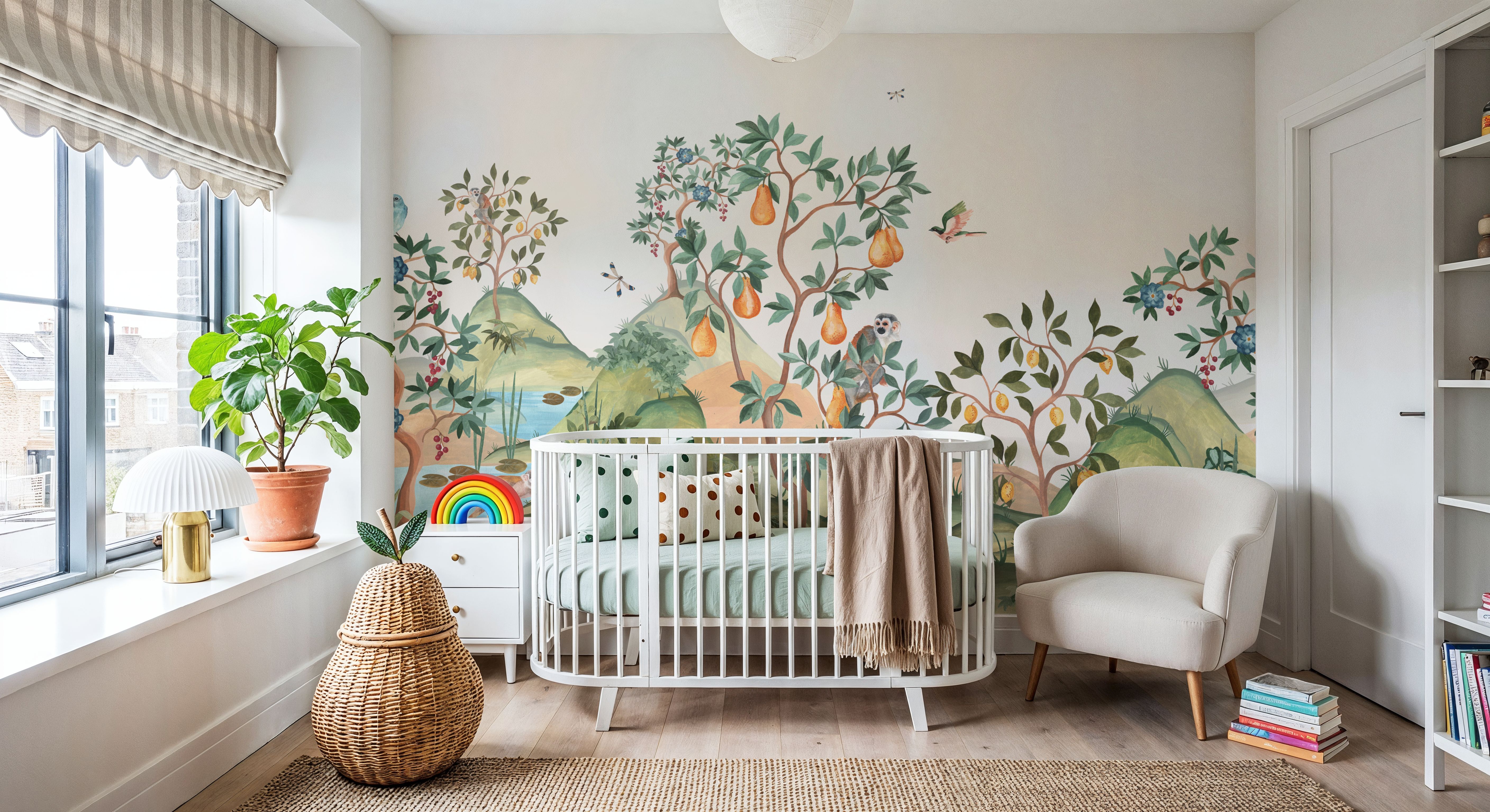 Orchard Reverie, Cream, Wallpaper