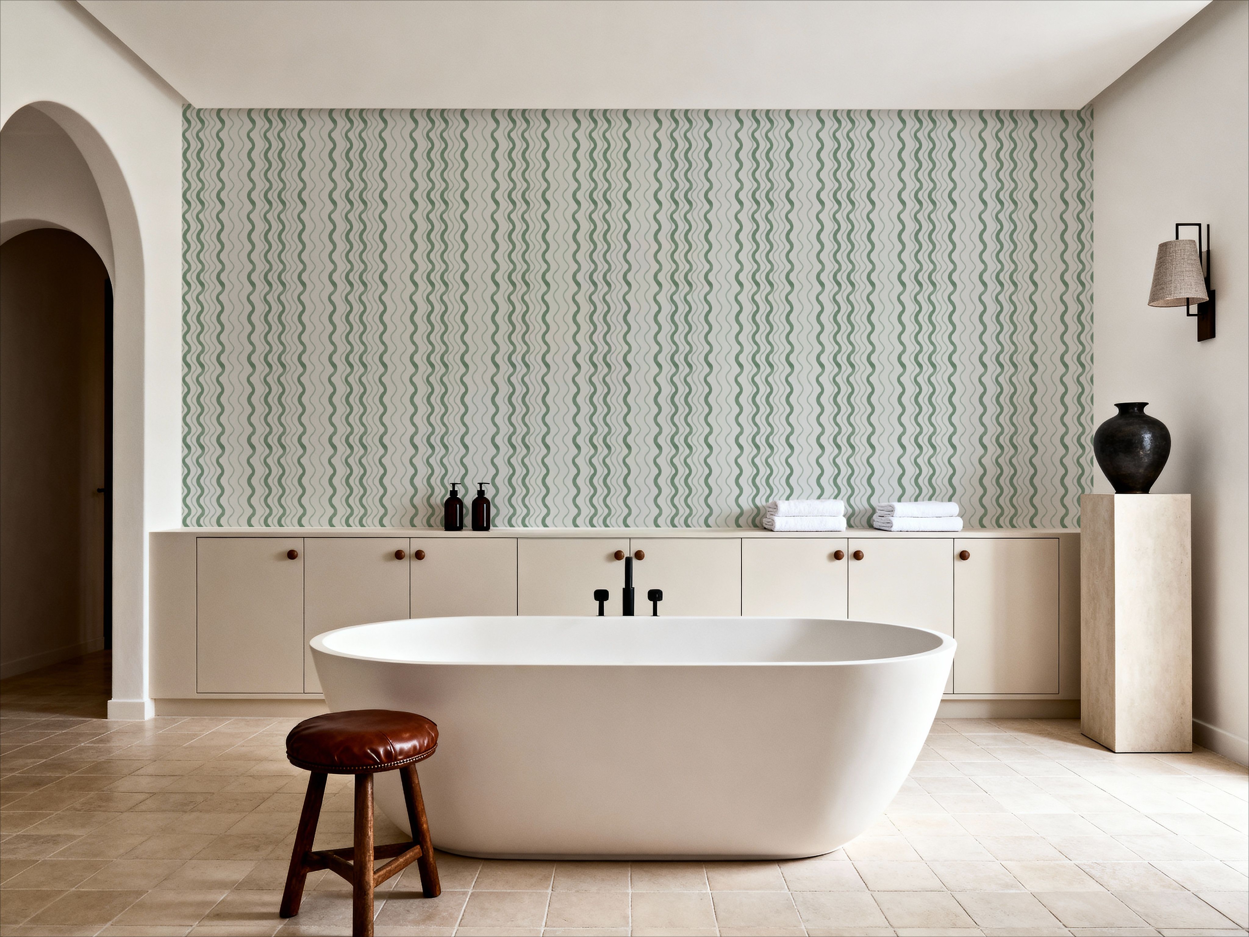 Wavy Stripes, Green
