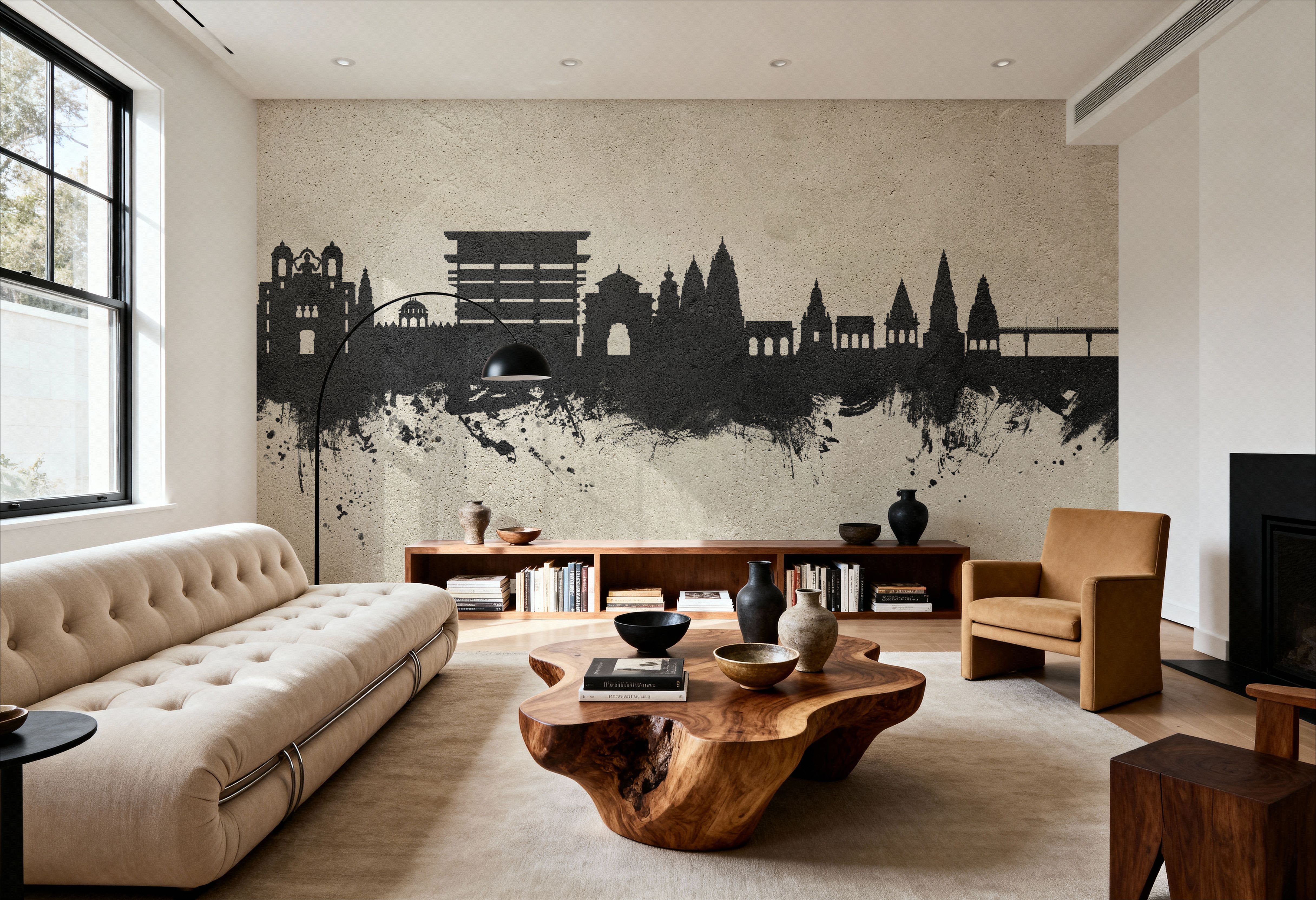 Pandharpur India Skyline Concrete, Tapet