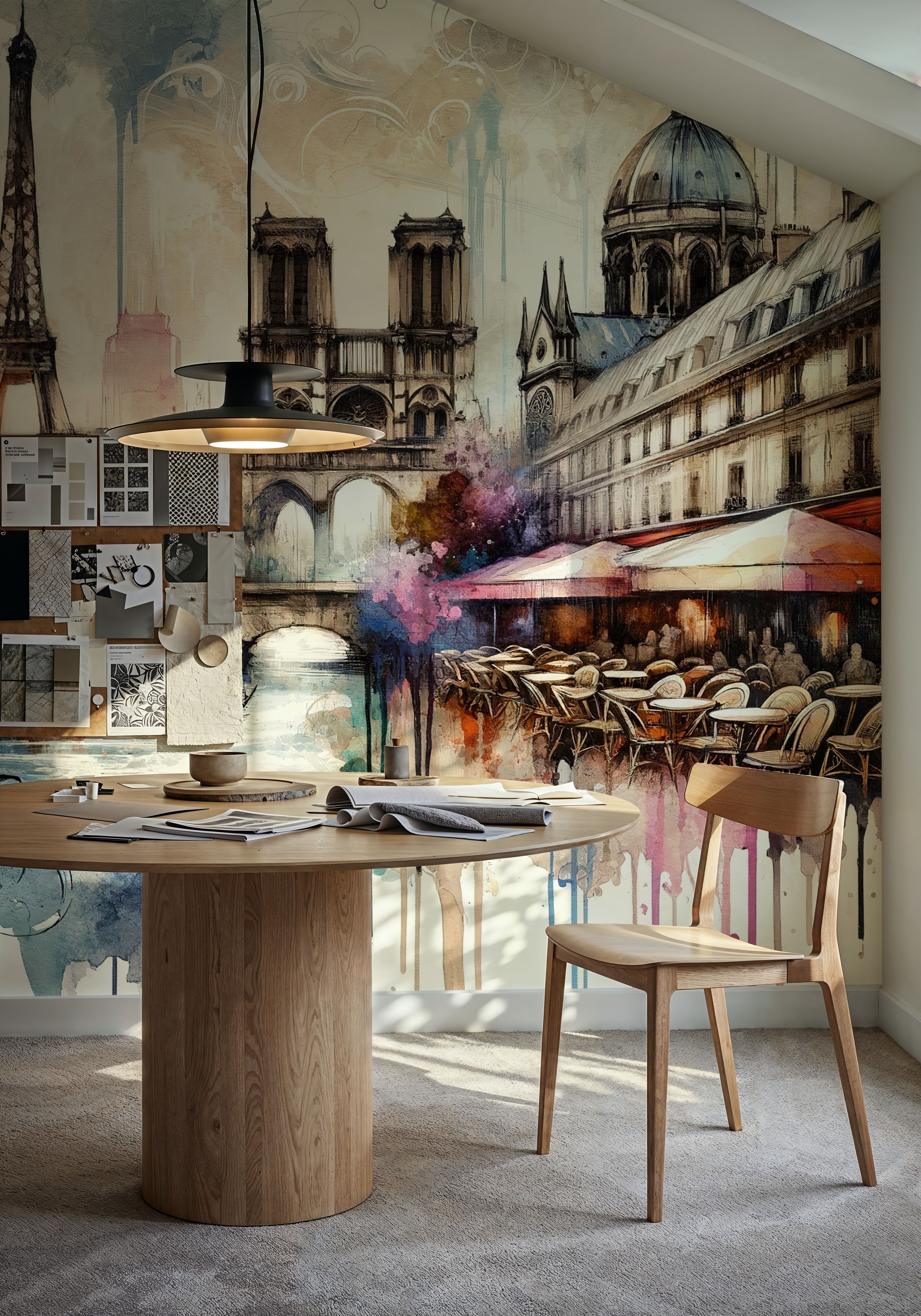 Watercolor Abstract Paris