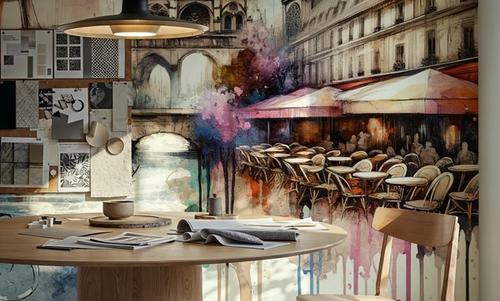 Watercolor Abstract Paris