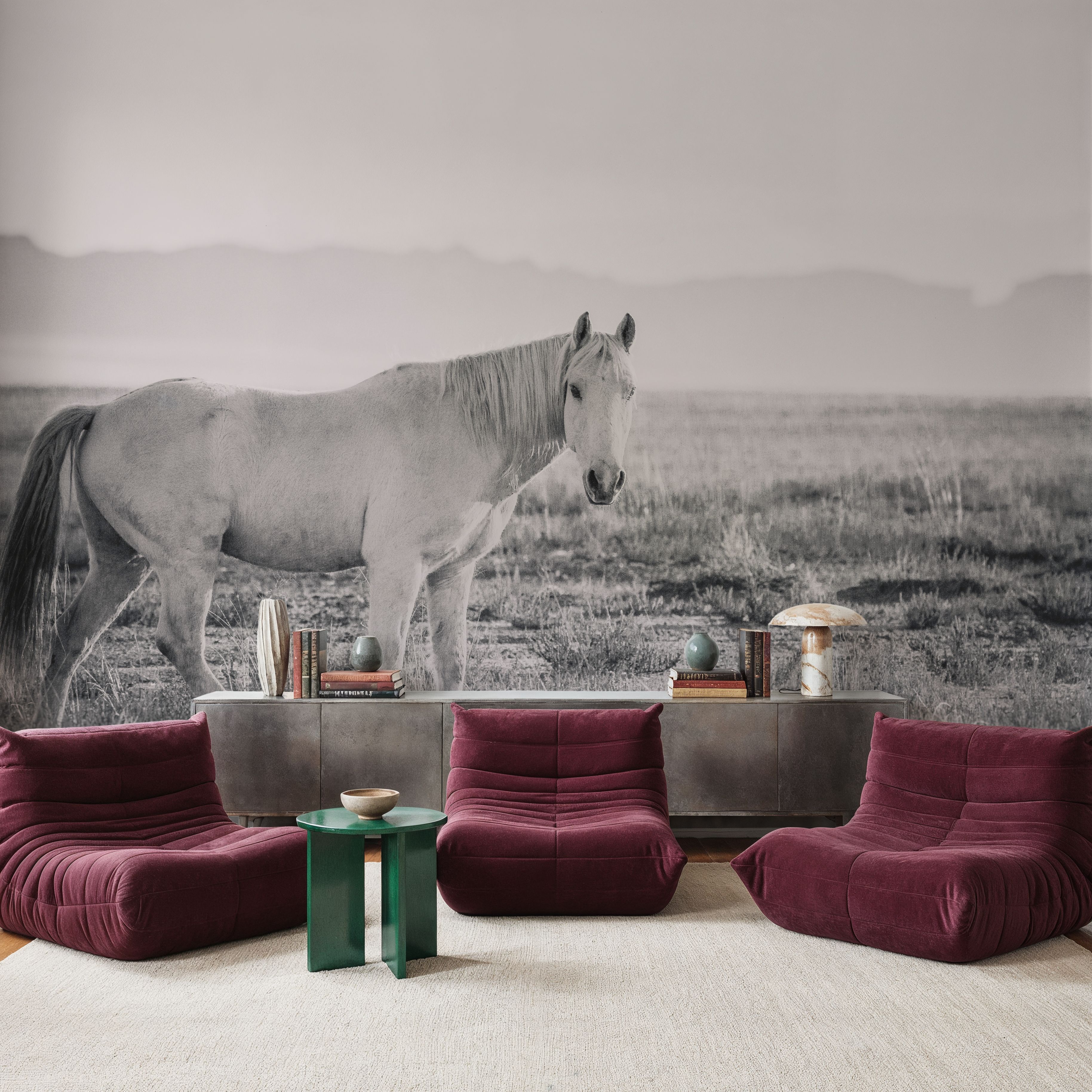 Wall Mural - And Then All Was Quiet - Farm Landscapes mural wallpaper - Hallway staircases - Wallism US - Premium, Textured or Peel & Stick