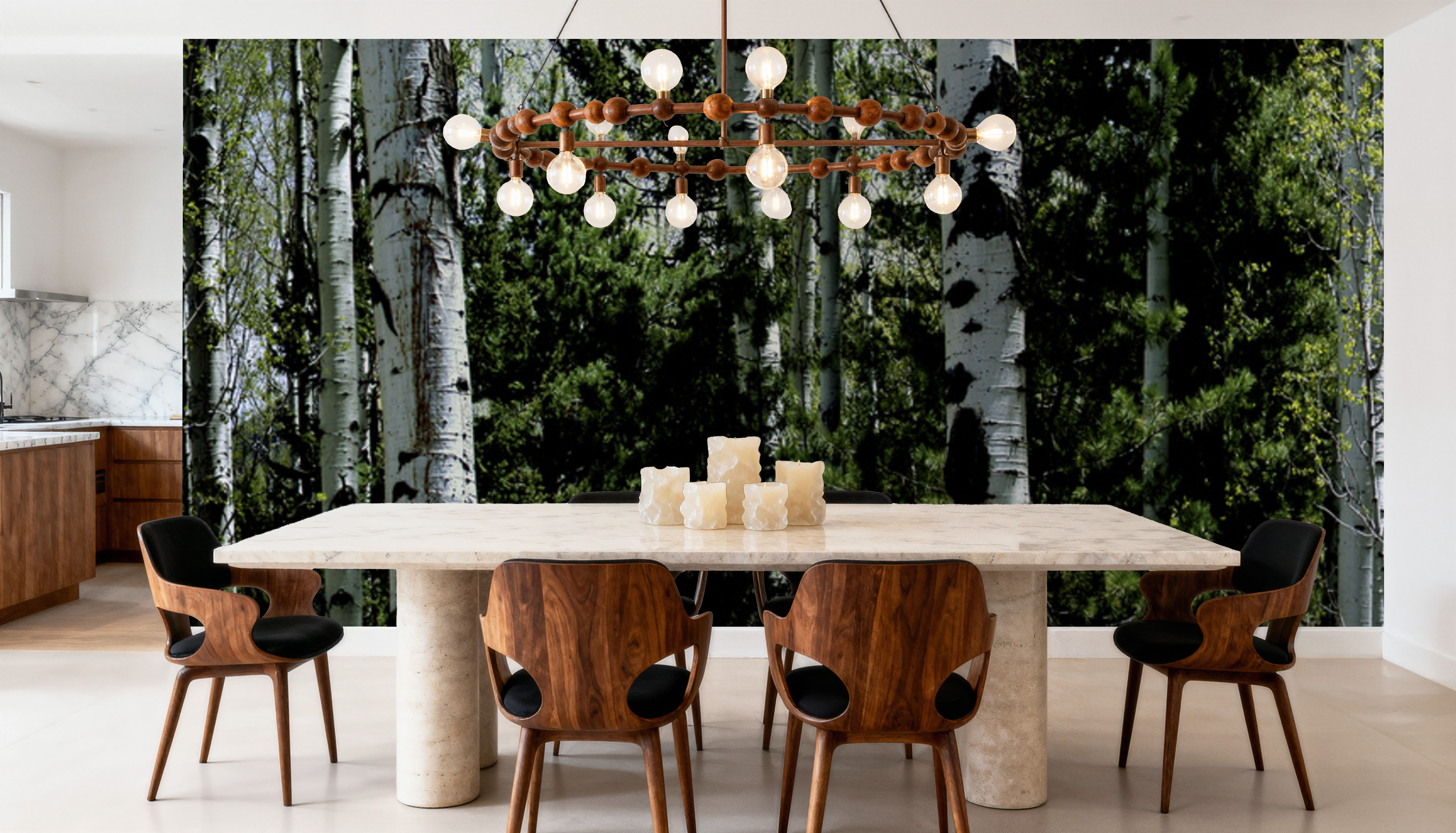 Luminous Birch, Wallpaper