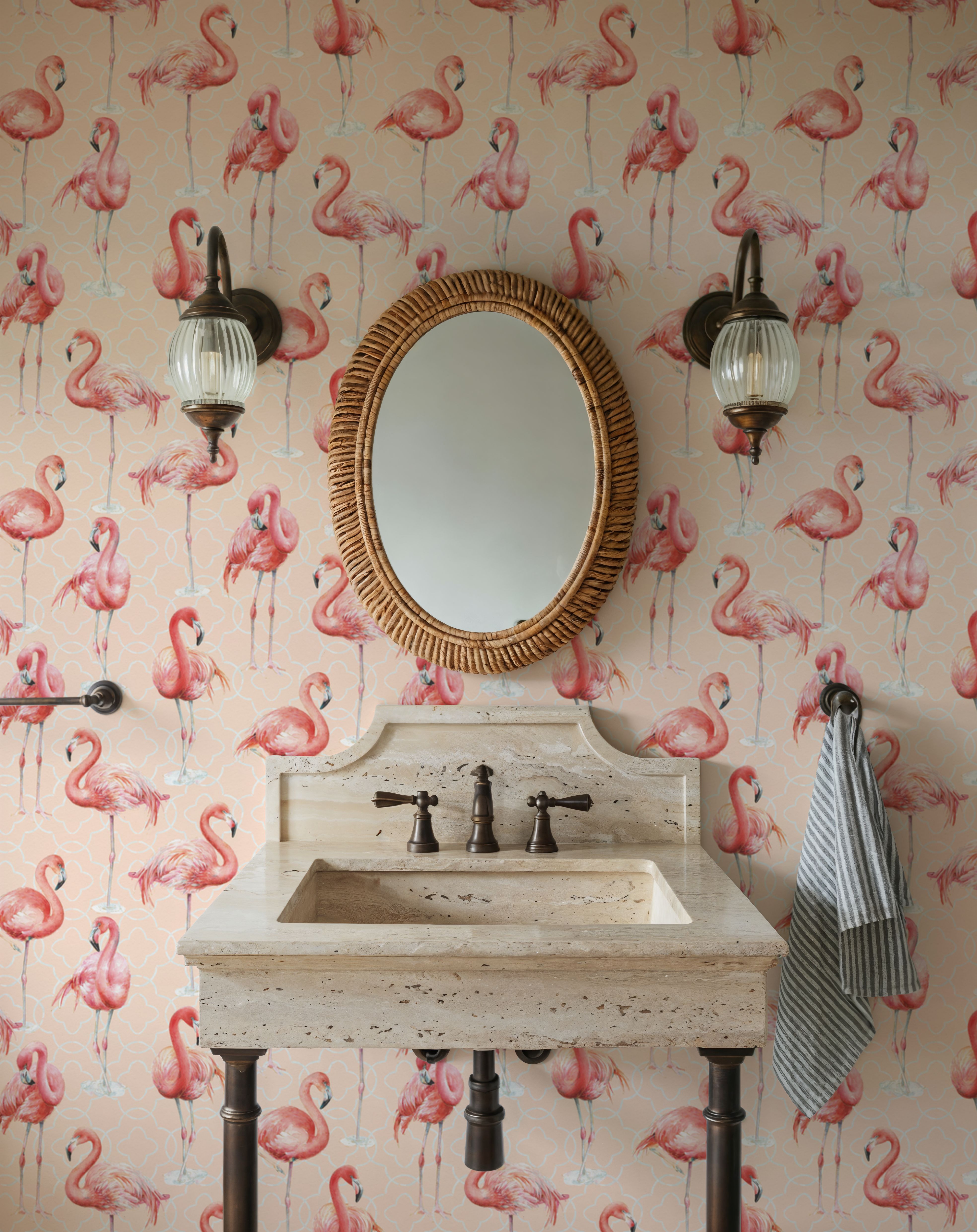 Flamingo Goals Coral, Behang