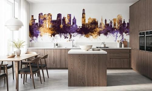 Utrecht The Netherlands Skyline Purple & Gold