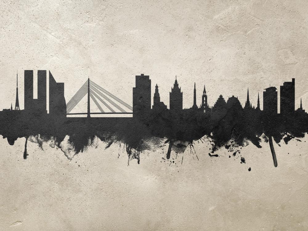 Riga Latvia Skyline Concrete
